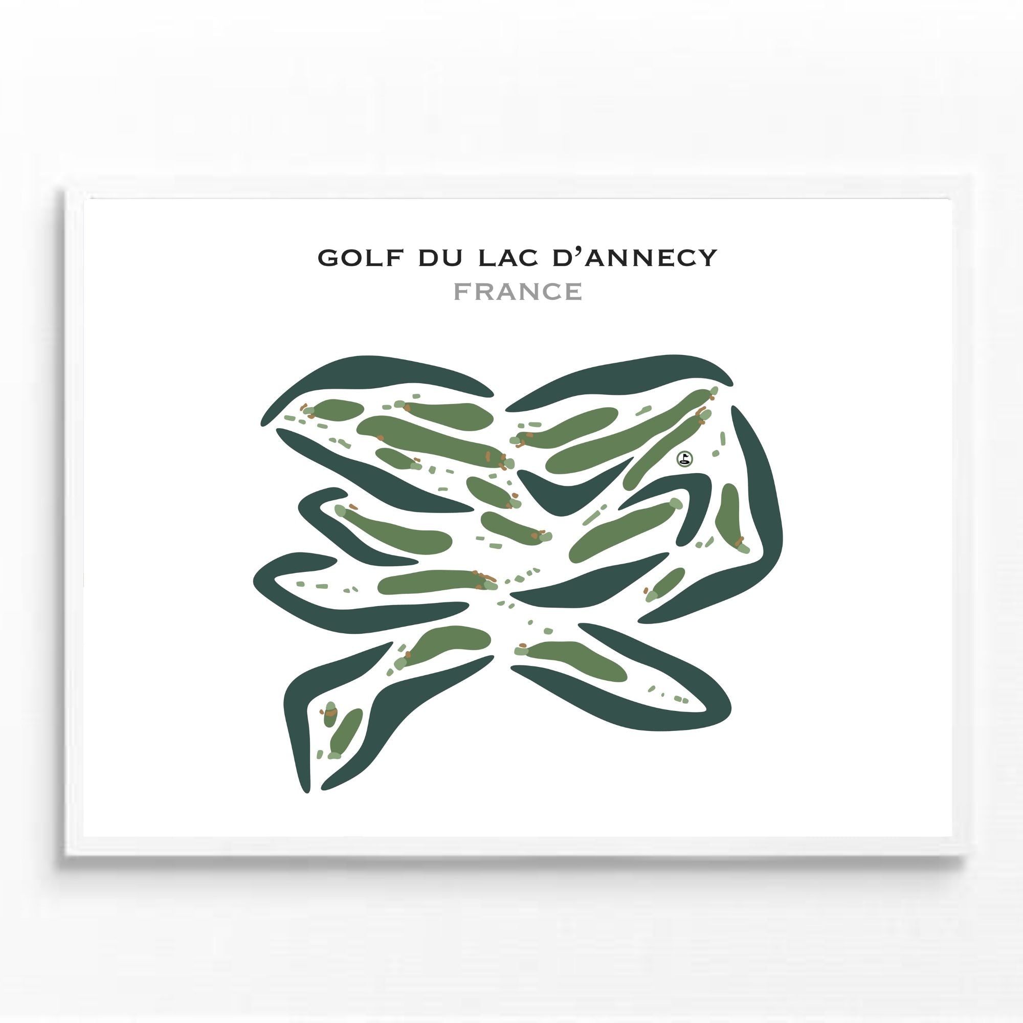 Golf du Lac d'Annecy, France - Printed Golf Courses