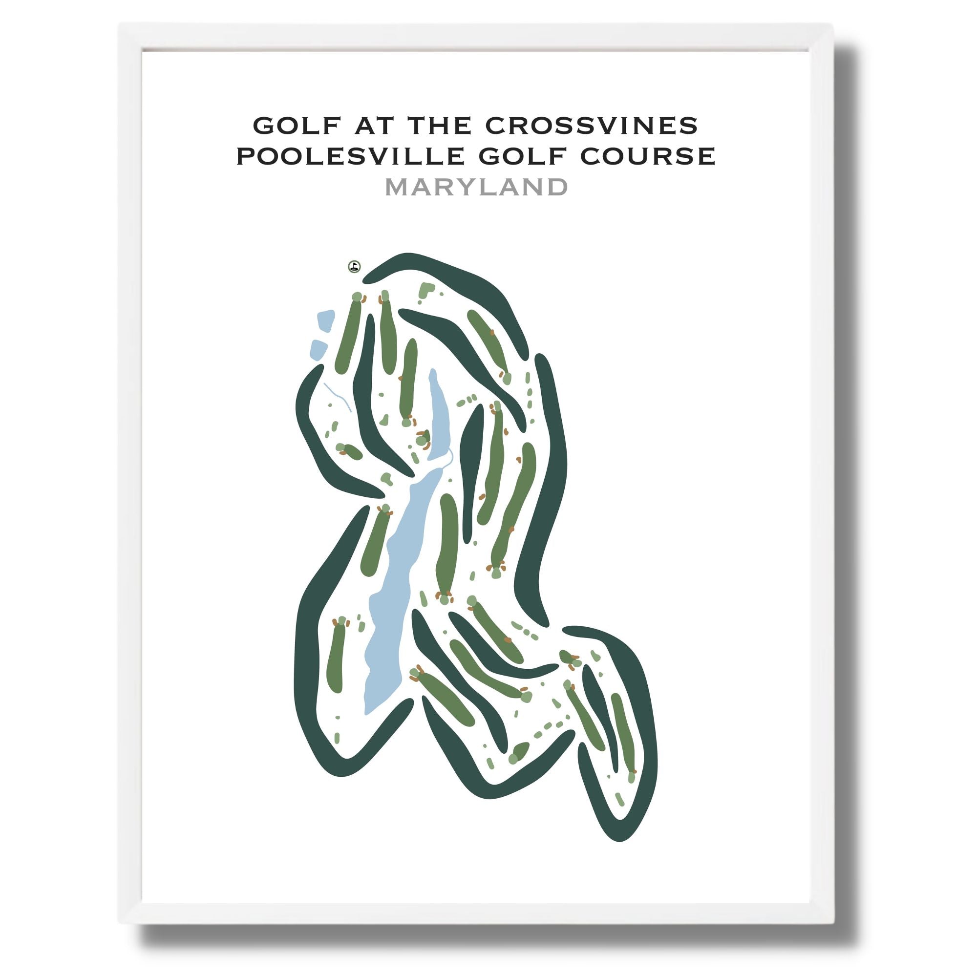 Golf at The Crossvines - Poolesville Golf Course, Maryland - Printed Golf Courses