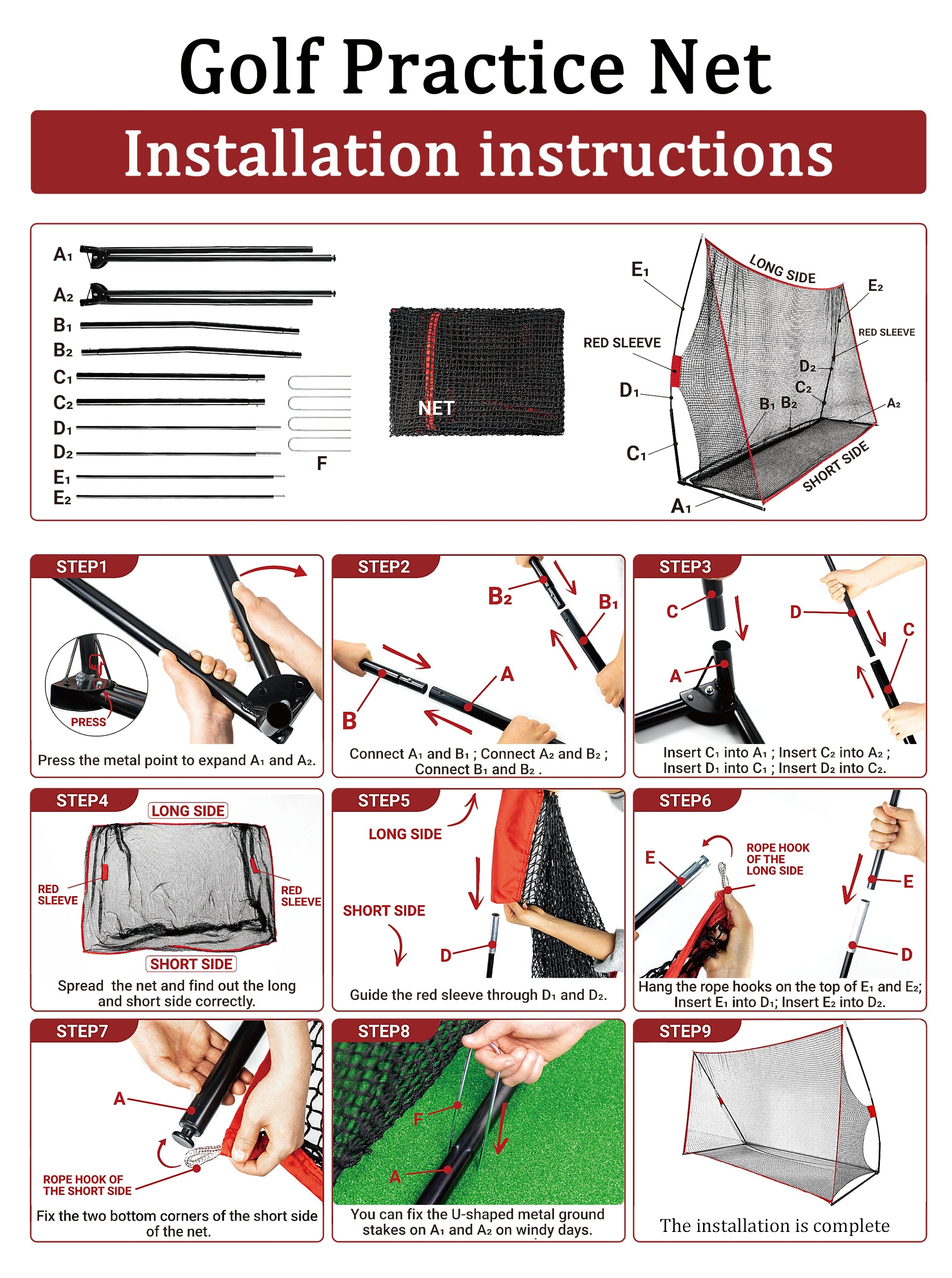 Swing Rex Pro Golf Net for Backyard – Heavy Duty Golf Practice Net for real ball