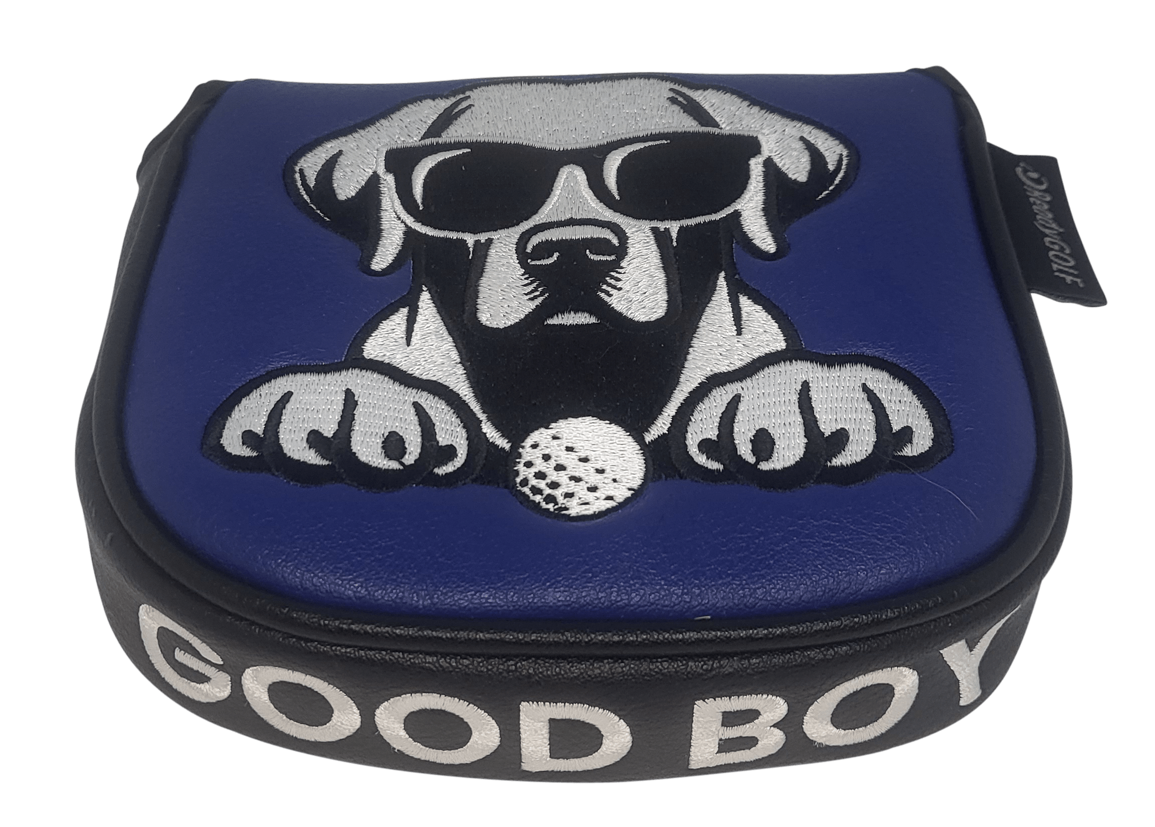 L.A.B. DF3 Embroidered Center-Shafted Putter Cover by ReadyGOLF - Black Lab - Good Boy