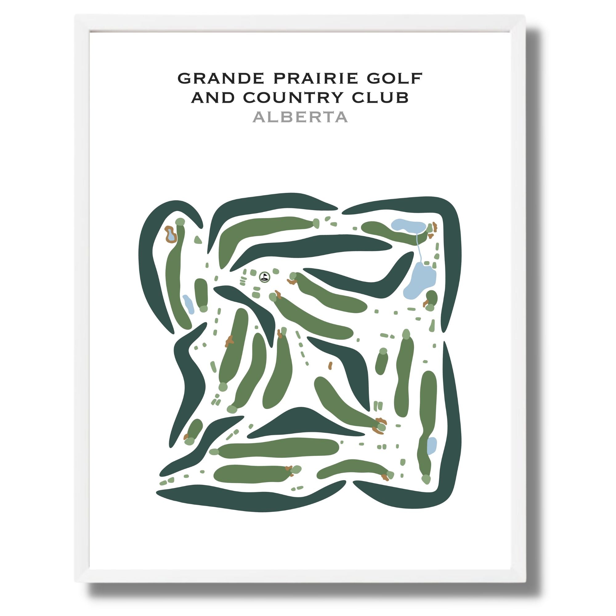 Grande Prairie Golf & Country Club, Alberta, Canada - Printed Golf Courses