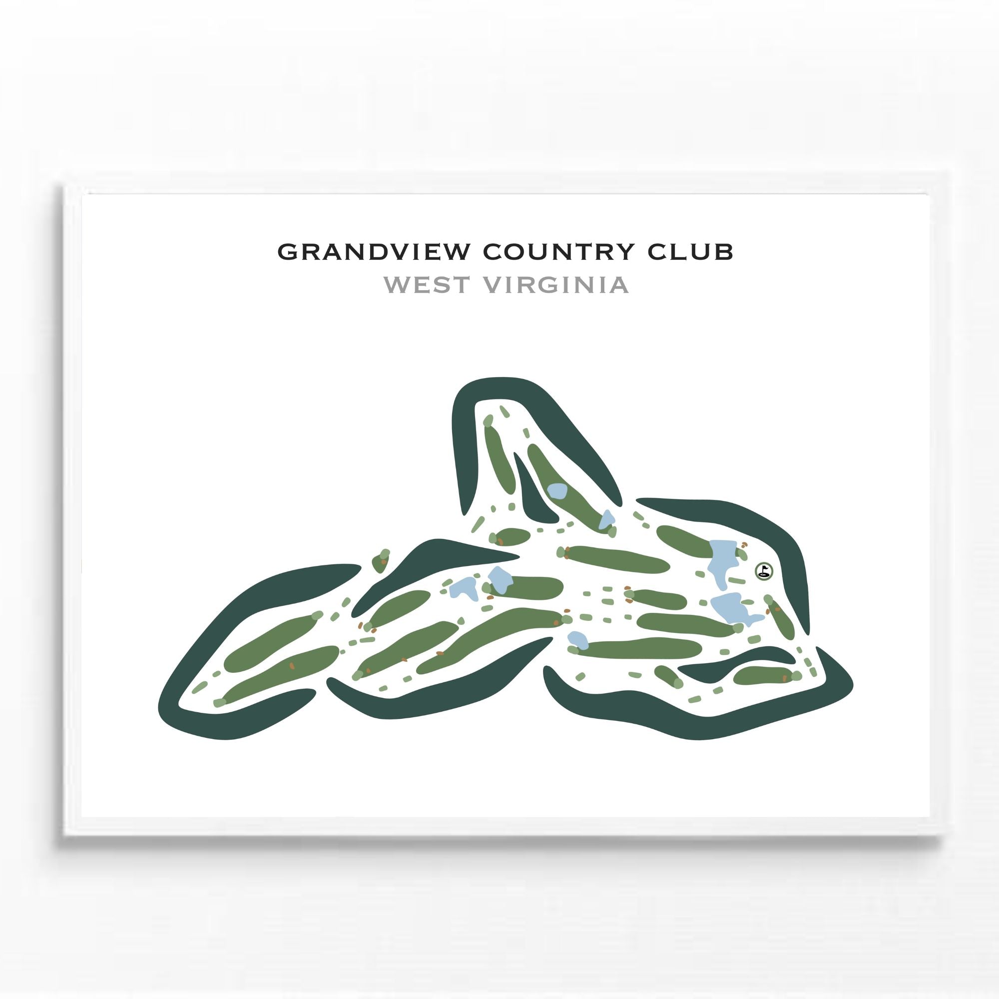 Grandview Country Club, West Virginia - Printed Golf Courses