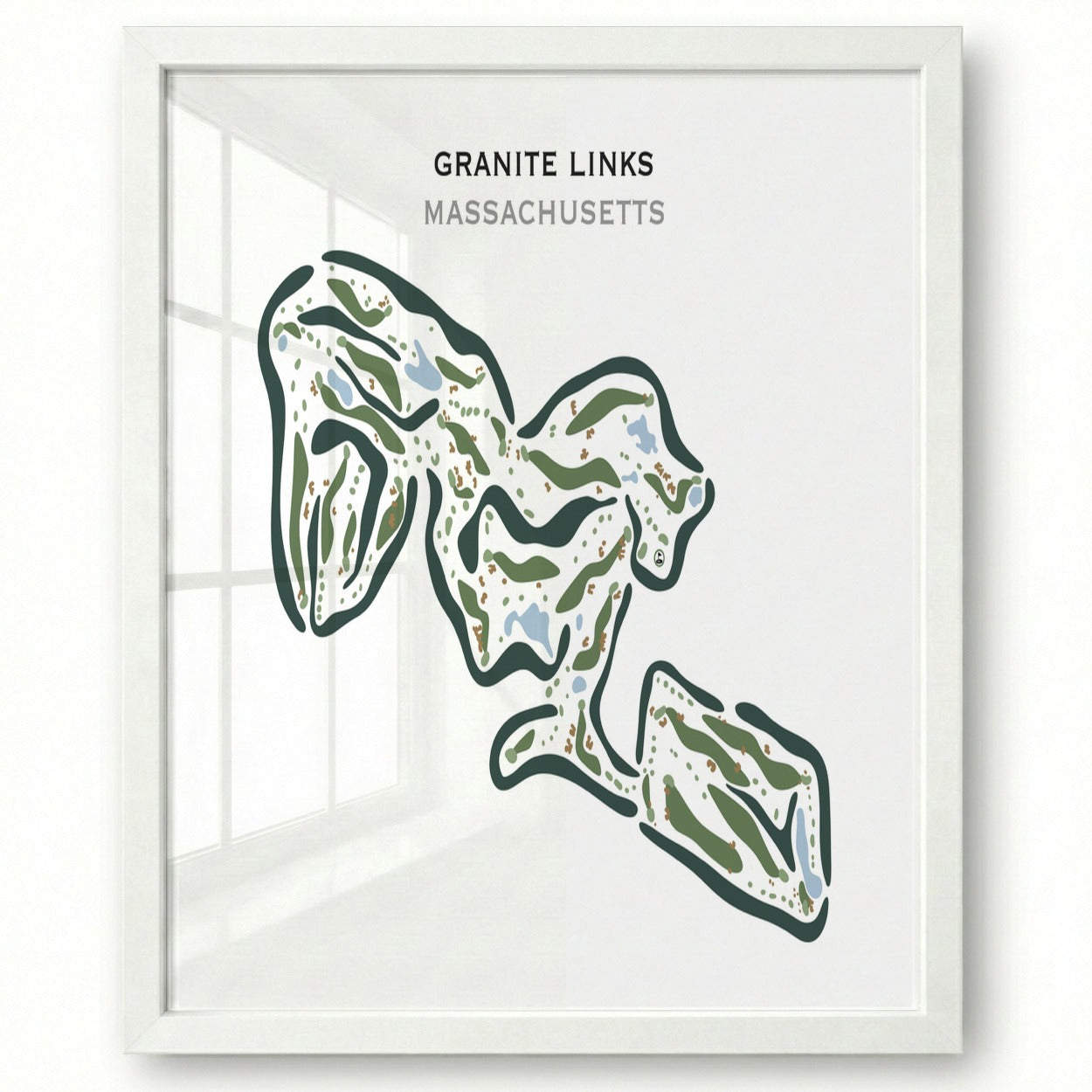 Granite Links Golf Club, Quincy, Massachusetts - Printed Golf Courses