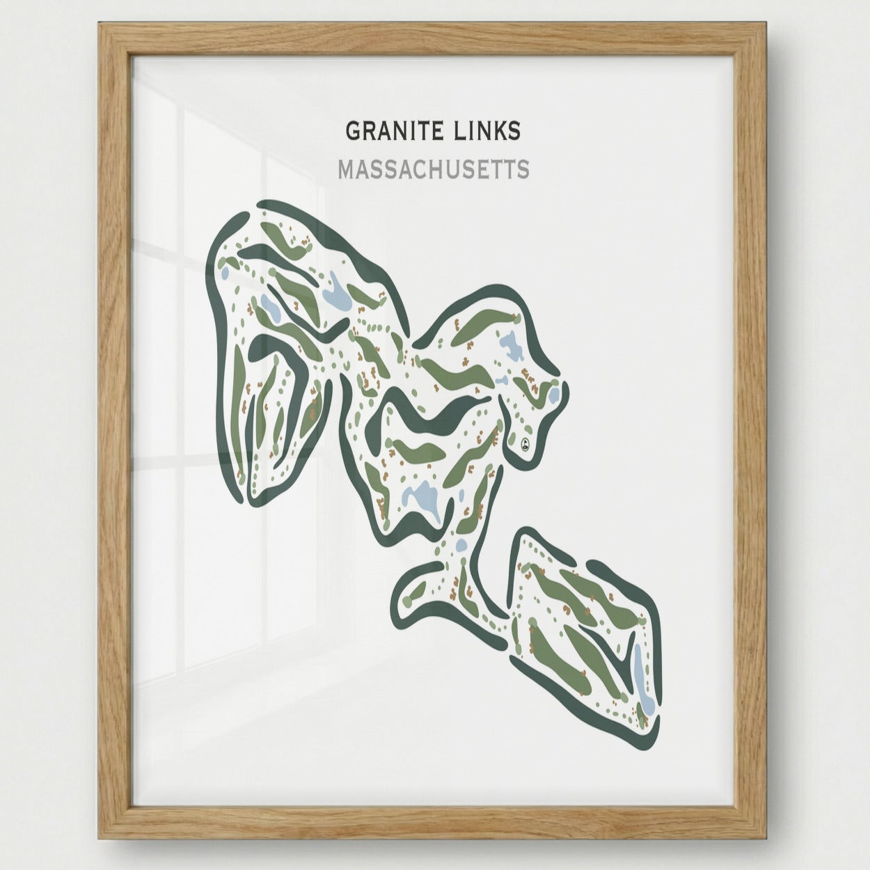 Granite Links Golf Club, Quincy, Massachusetts - Printed Golf Courses