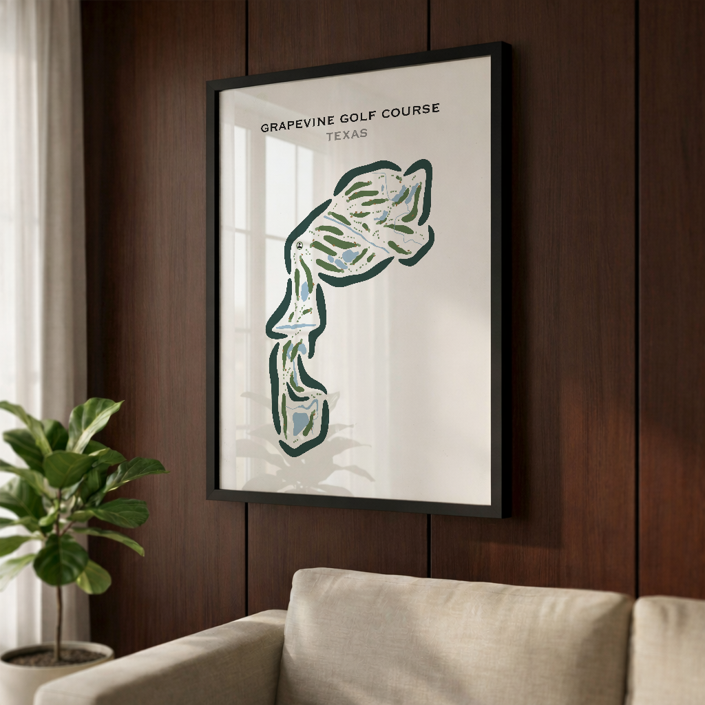 Grapevine Golf Course, Texas - Printed Golf Courses