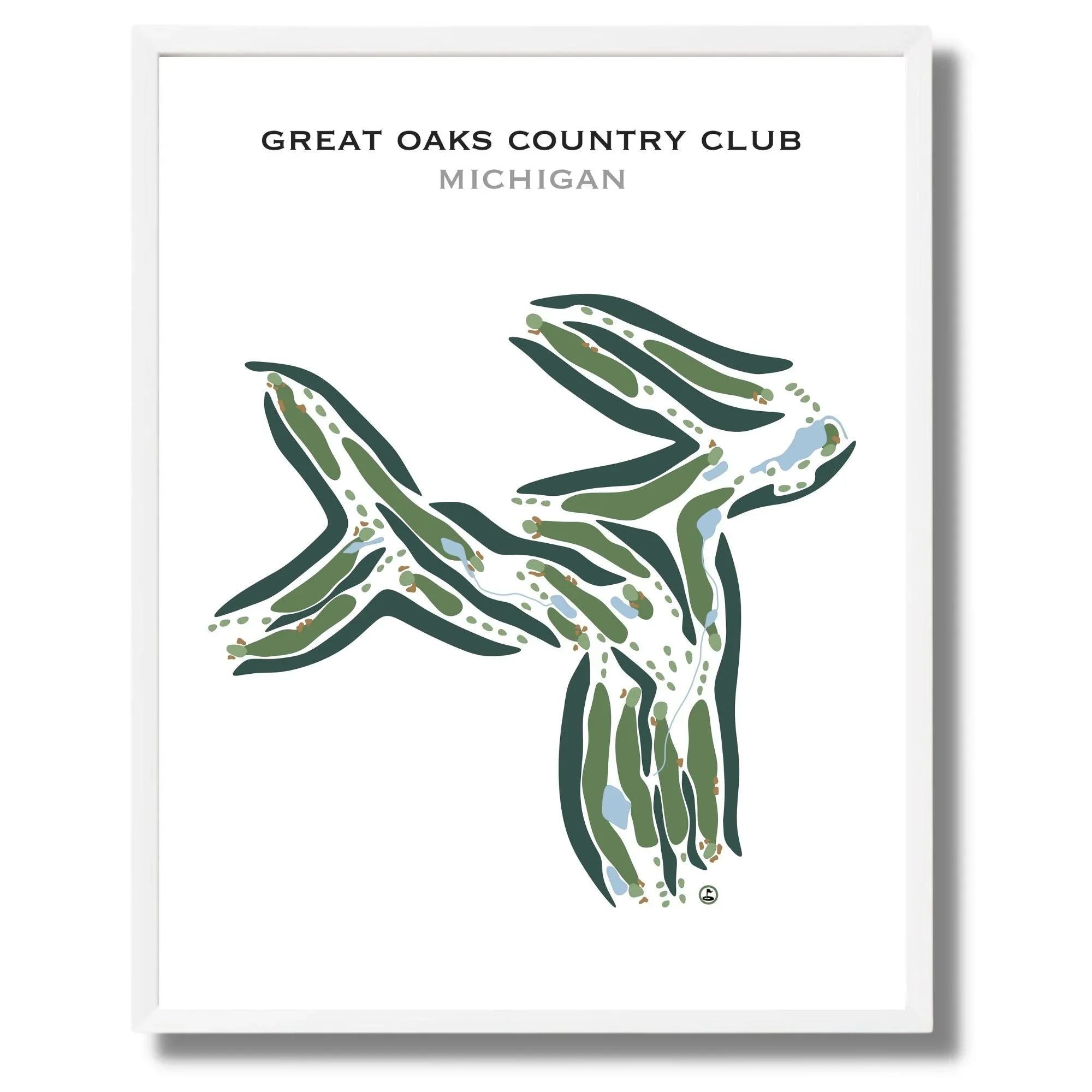 Great Oaks Country Club, Michigan - Printed Golf Courses