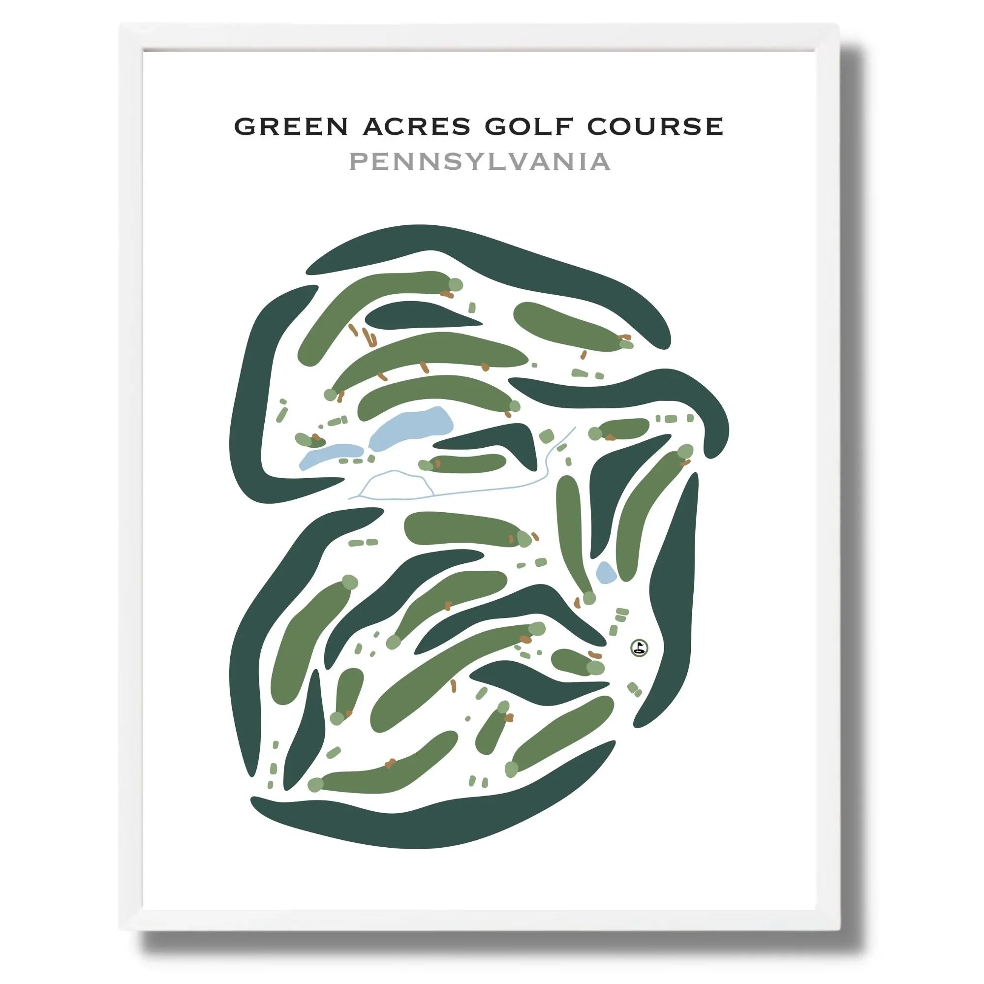 Green Acres Golf Course, Pennsylvania - Printed Golf Courses