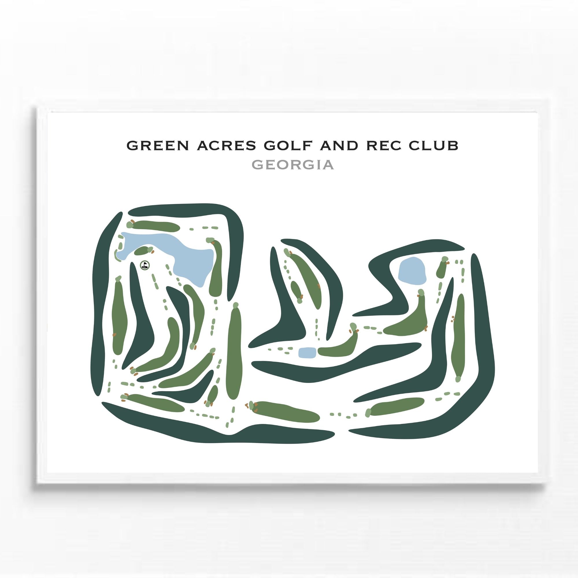 Green Acres Golf & Rec Club, Georgia - Printed Golf Courses