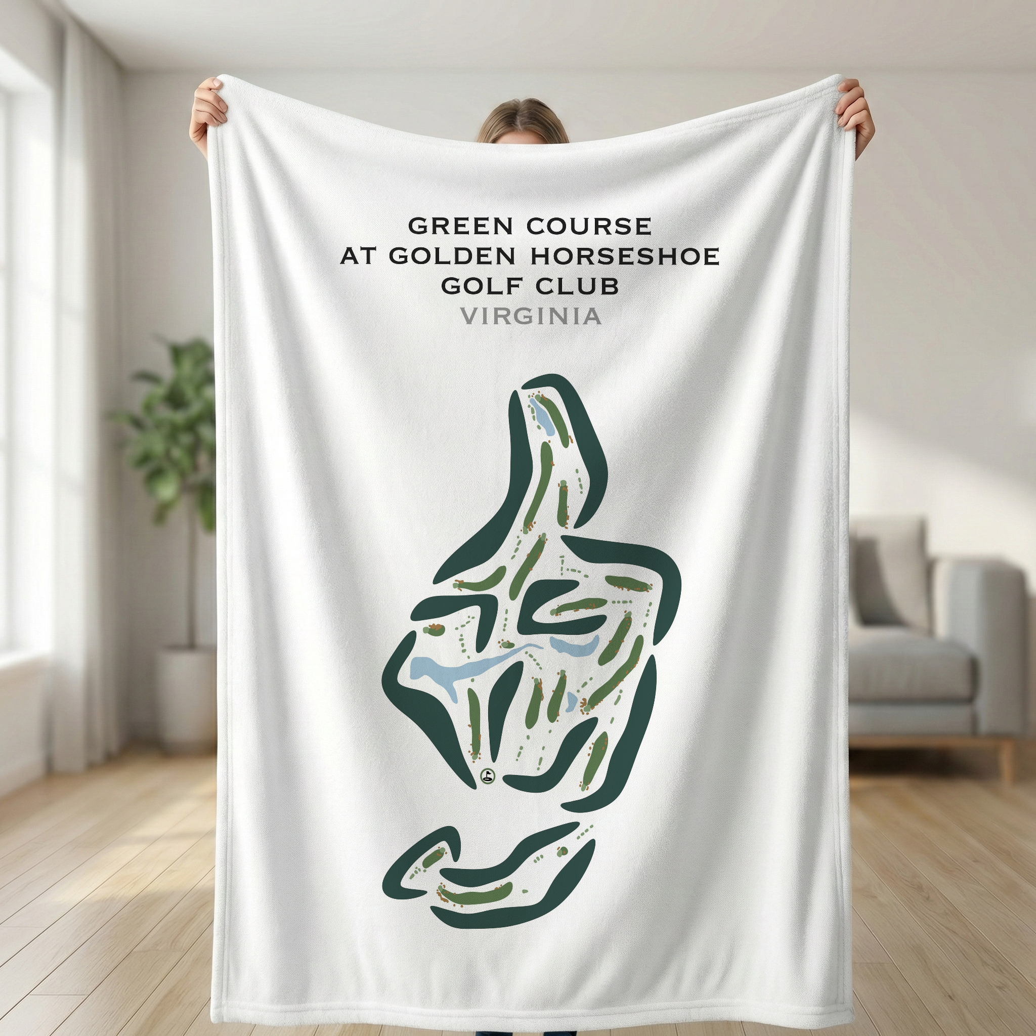 Green Course at Golden Horseshoe Golf Club, Virginia - Printed Golf Courses