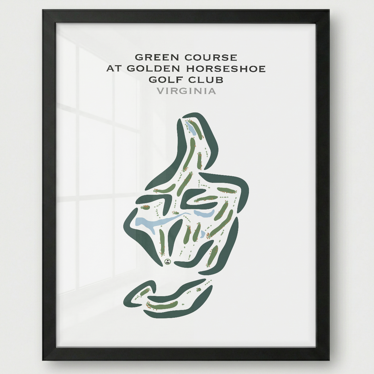 Green Course at Golden Horseshoe Golf Club, Virginia - Printed Golf Courses