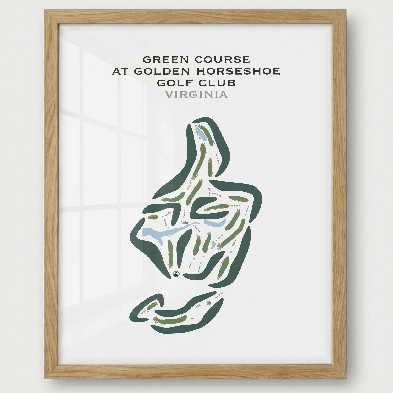 Green Course at Golden Horseshoe Golf Club, Virginia - Printed Golf Courses