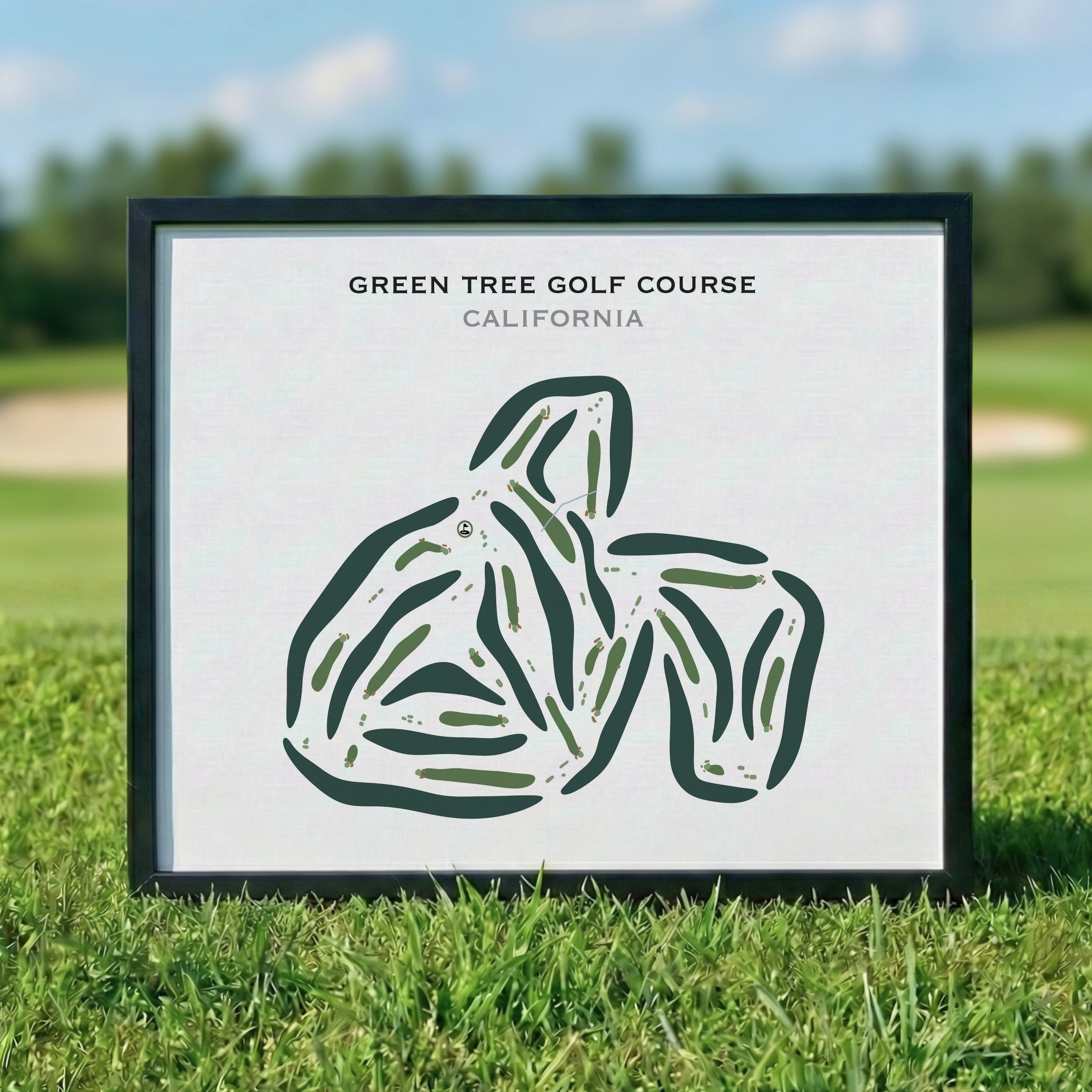 Green Tree Golf Course, California - Printed Golf Courses