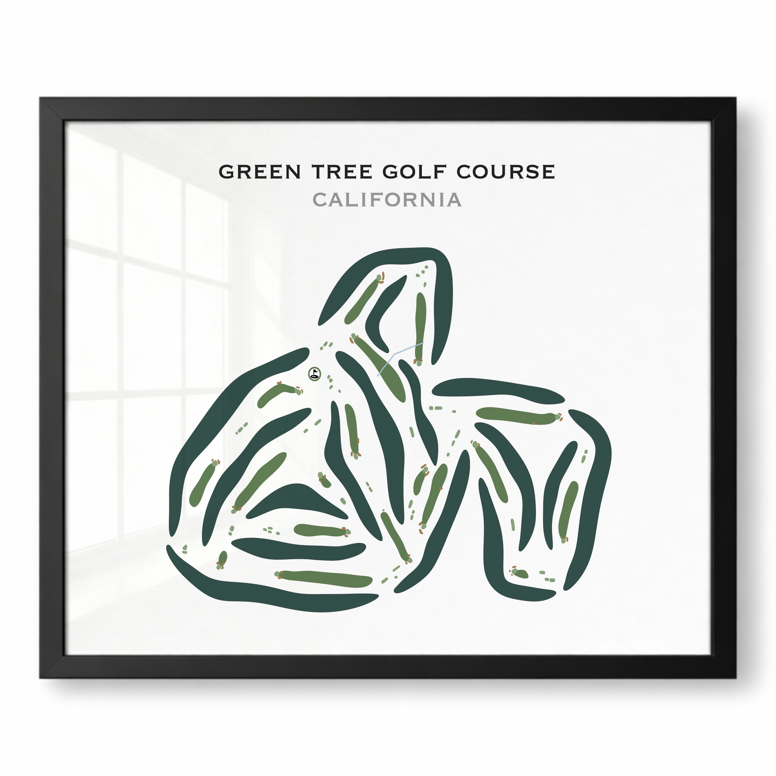 Green Tree Golf Course, California - Printed Golf Courses