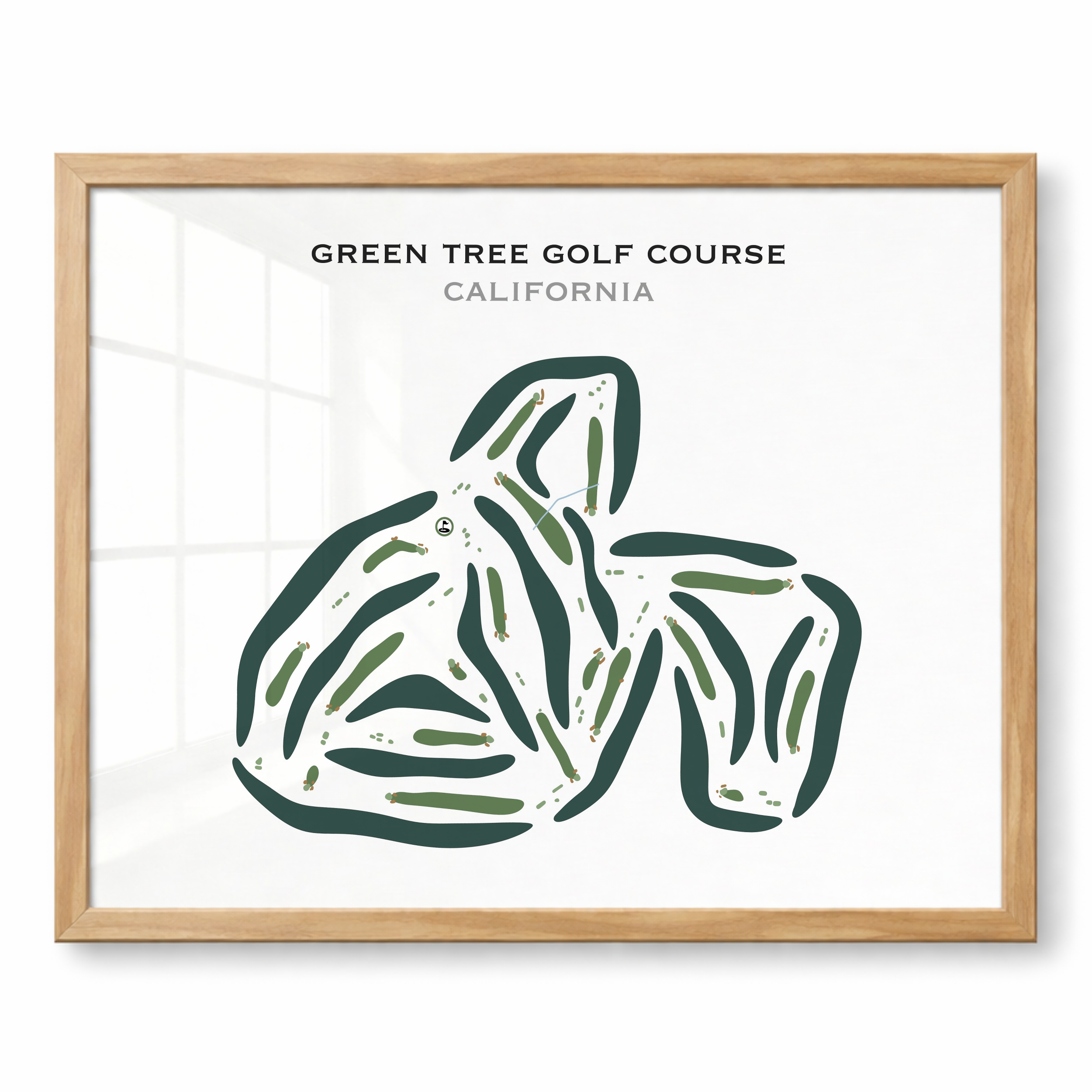 Green Tree Golf Course, California - Printed Golf Courses
