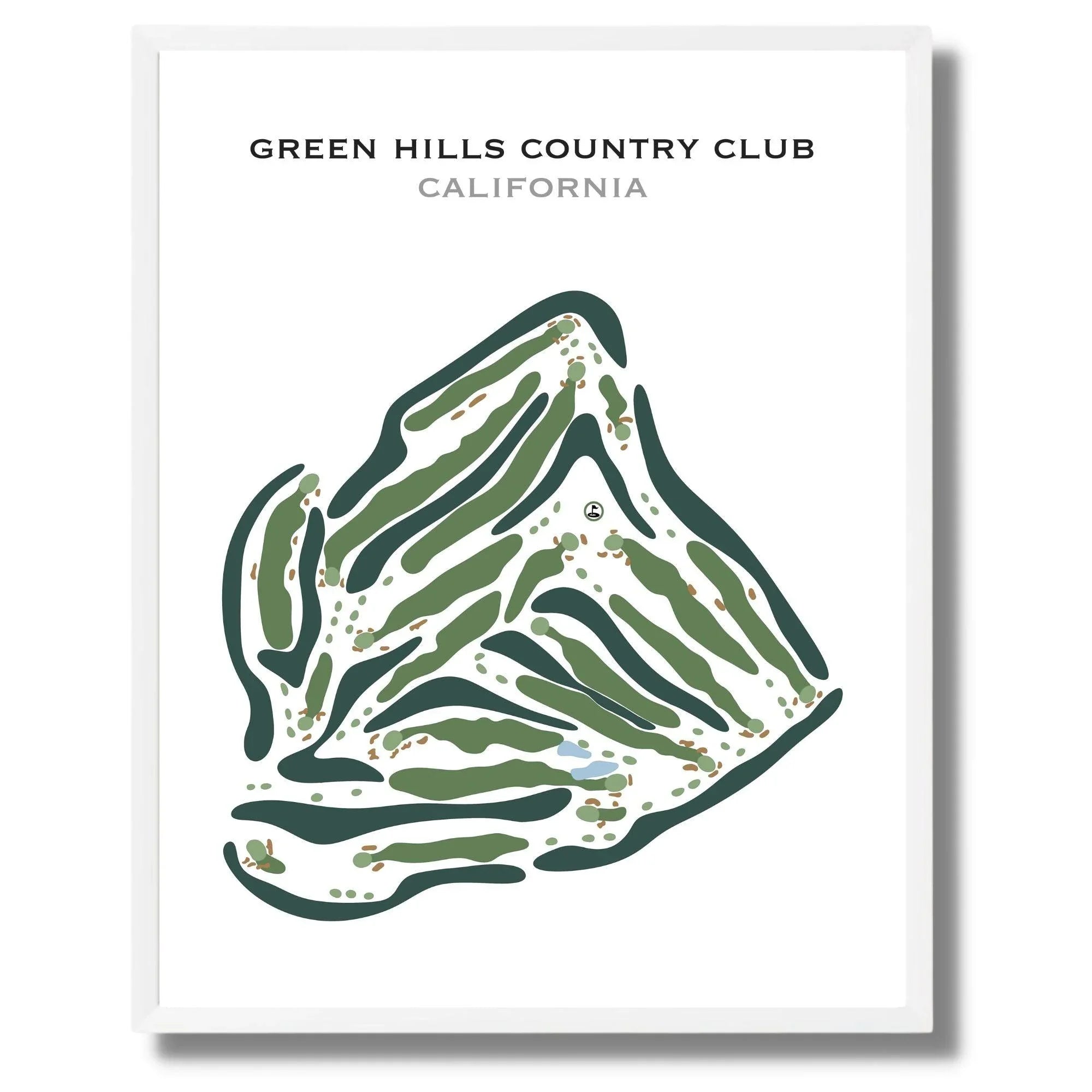 Green Hills Country Club, California - Printed Golf Courses