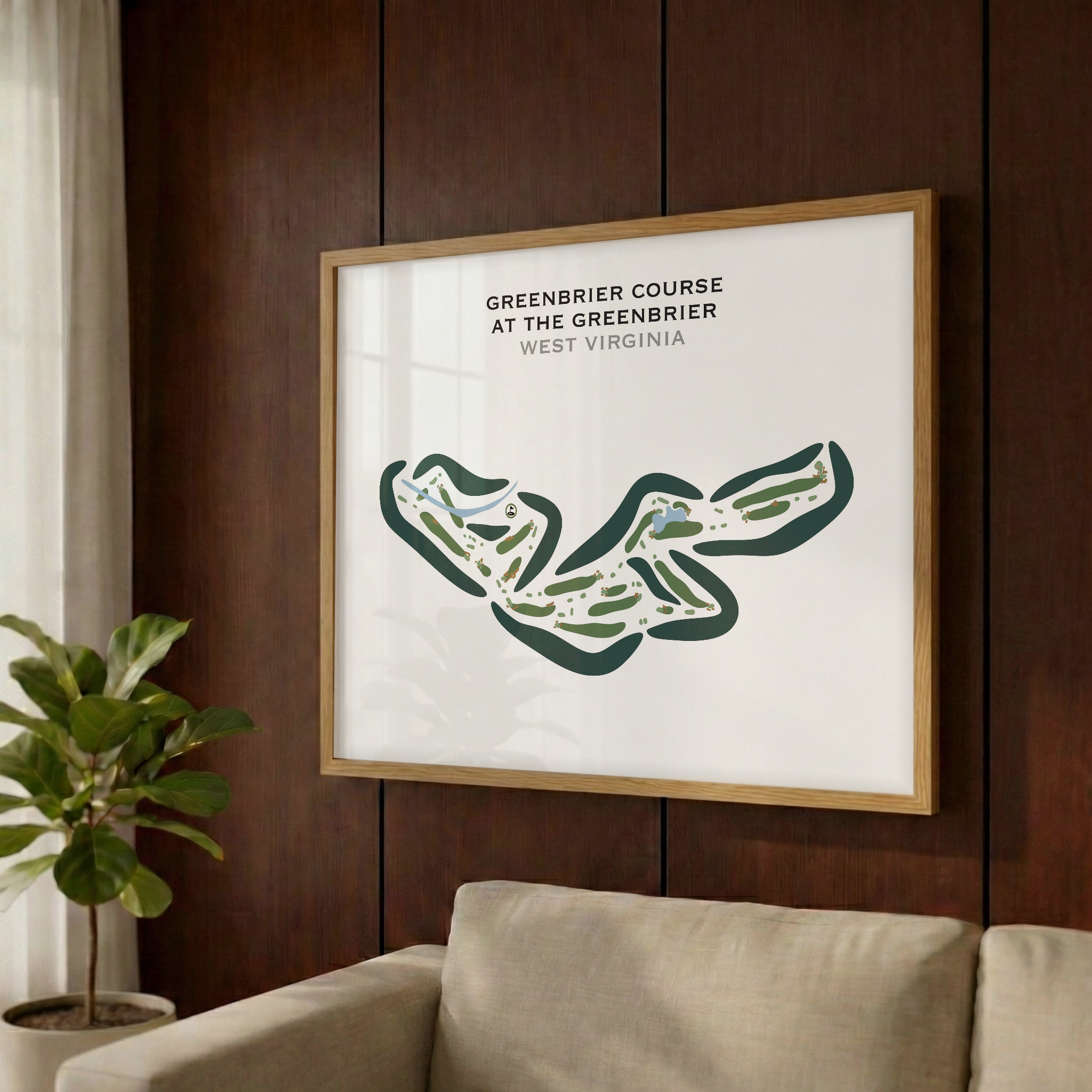 Greenbrier Course at The Greenbrier, West Virginia - Printed Golf Courses