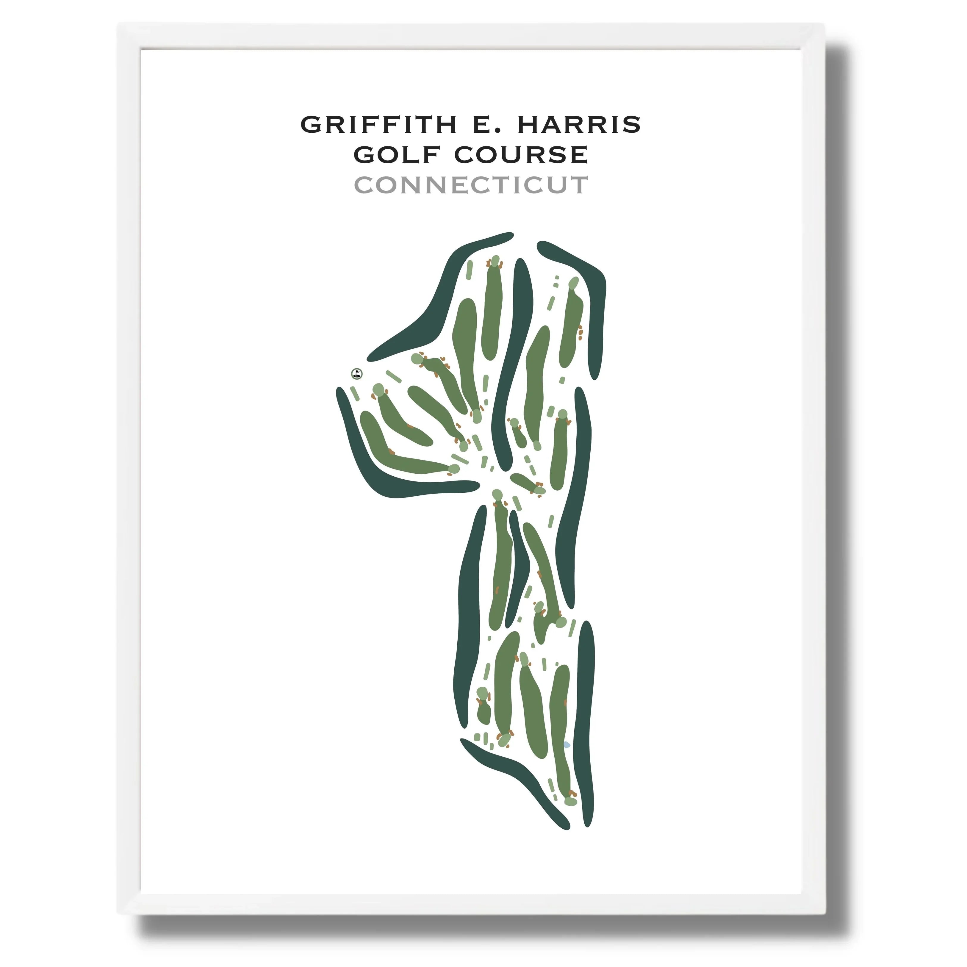 Griffith E Harris Golf Course, Connecticut - Printed Golf Course