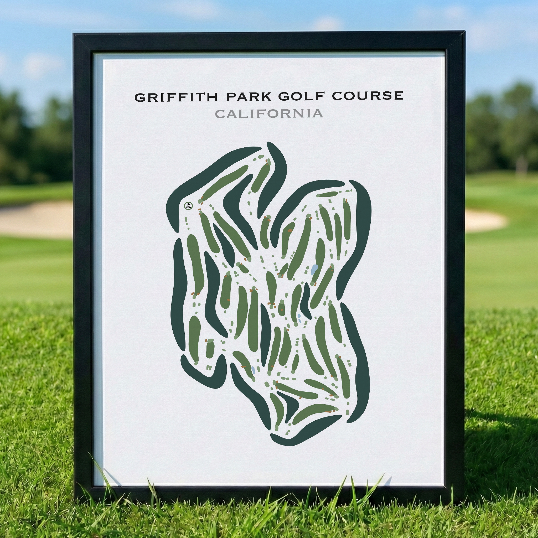 Griffith Park Golf Courses, California - Printed Golf Courses
