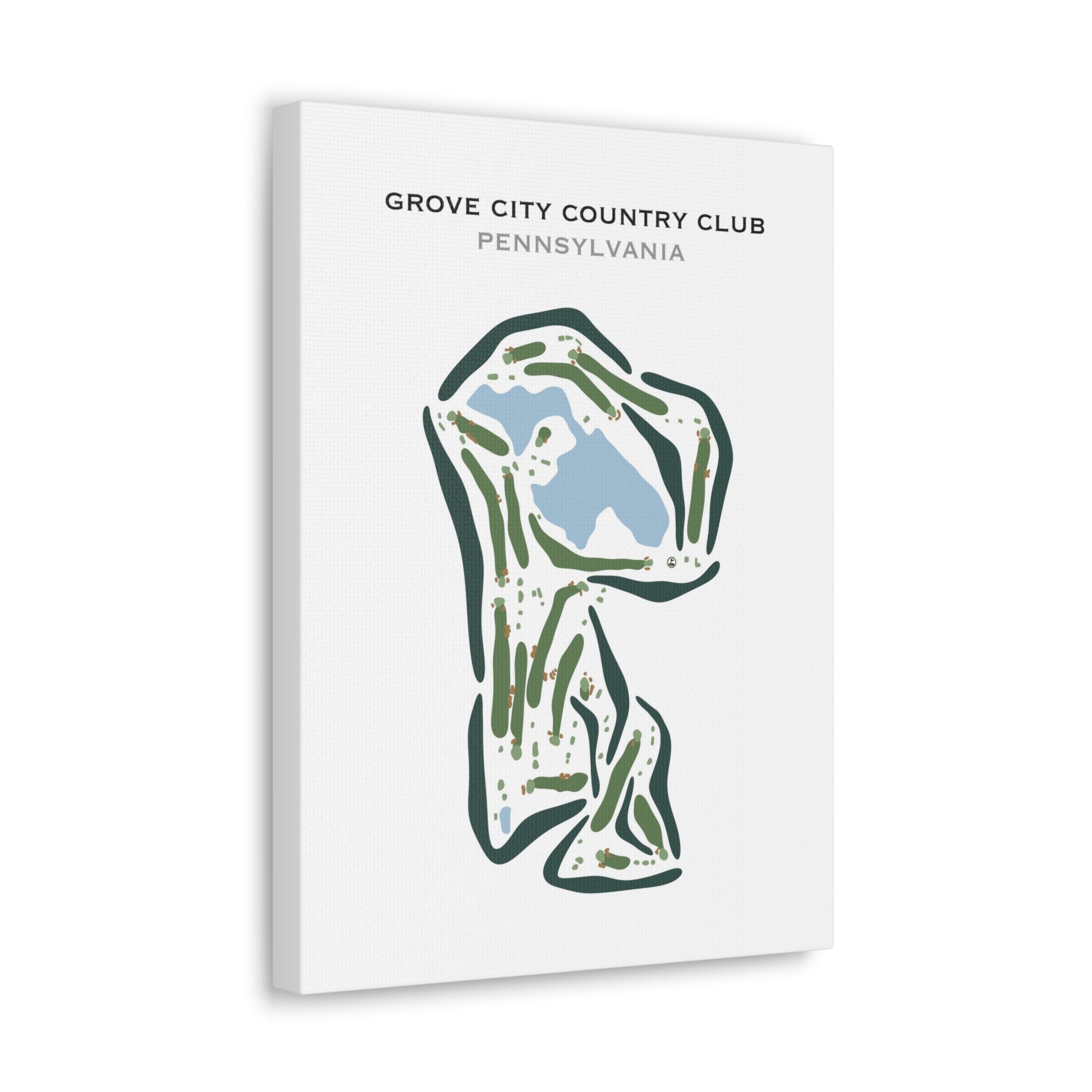 Grove City Country Club, Pennsylvania - Printed Golf Courses