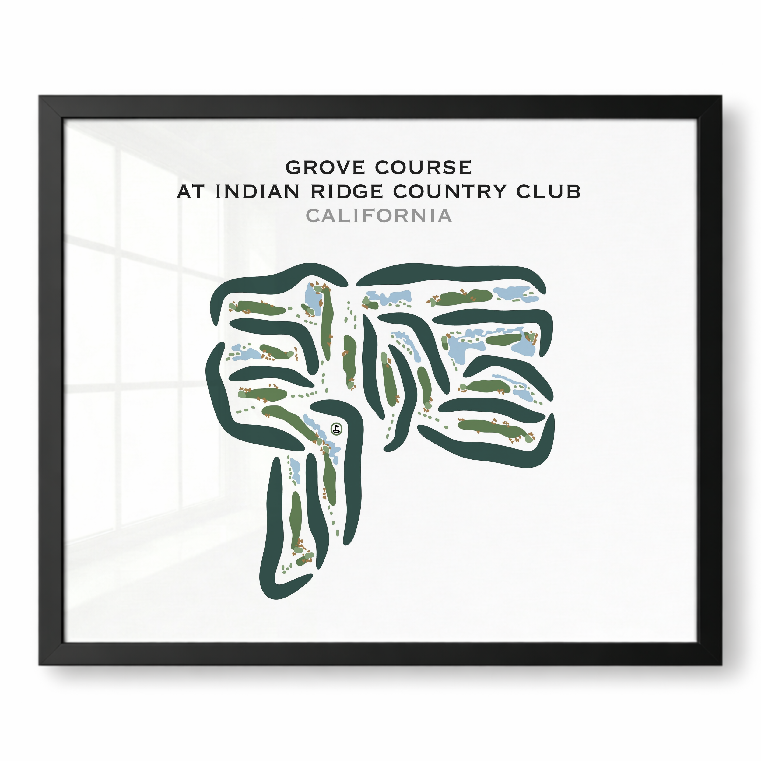 Grove Course at Indian Ridge Country Club, California - Printed Golf Courses