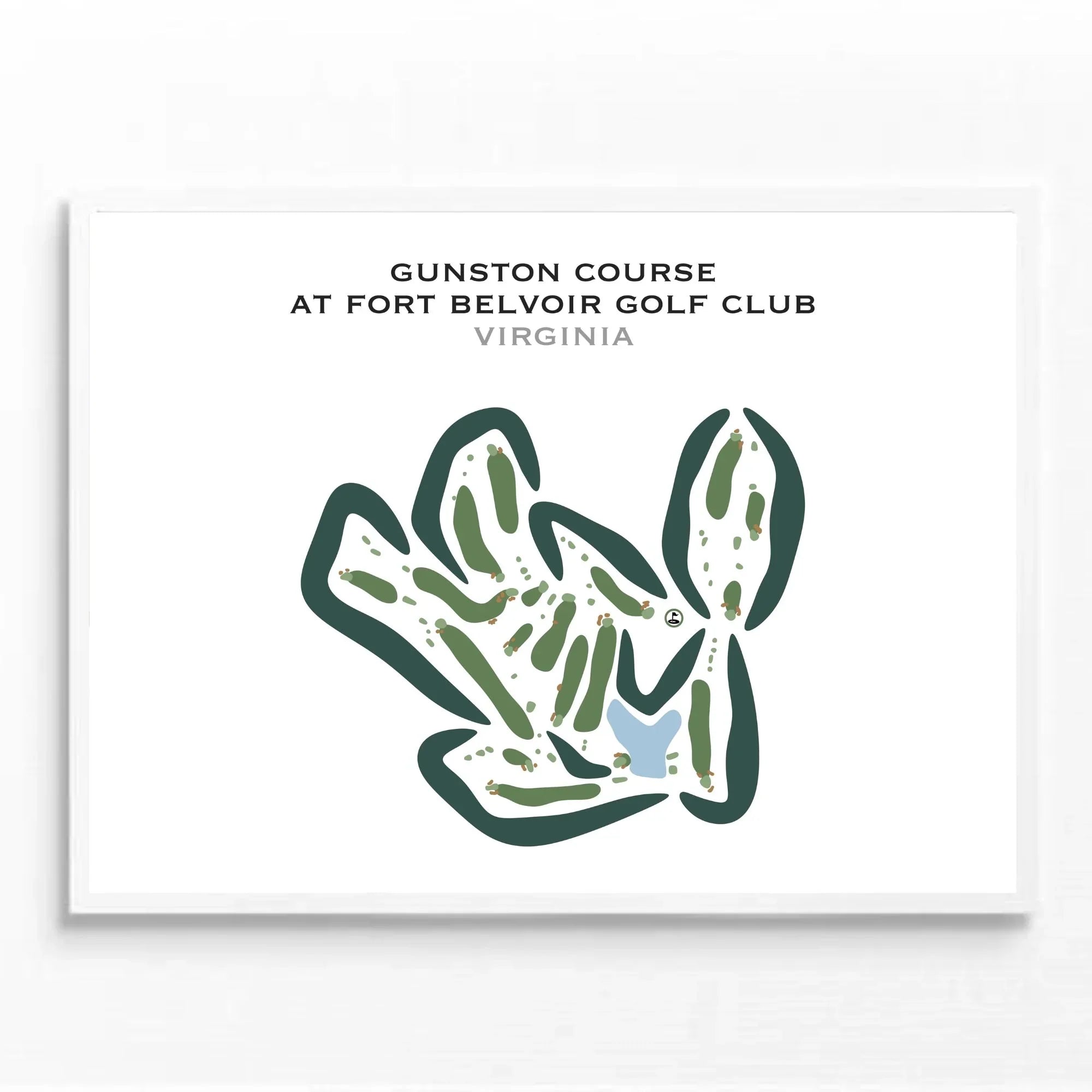 Gunston Course at Fort Belvoir Golf Club, Virginia - Printed Golf Courses
