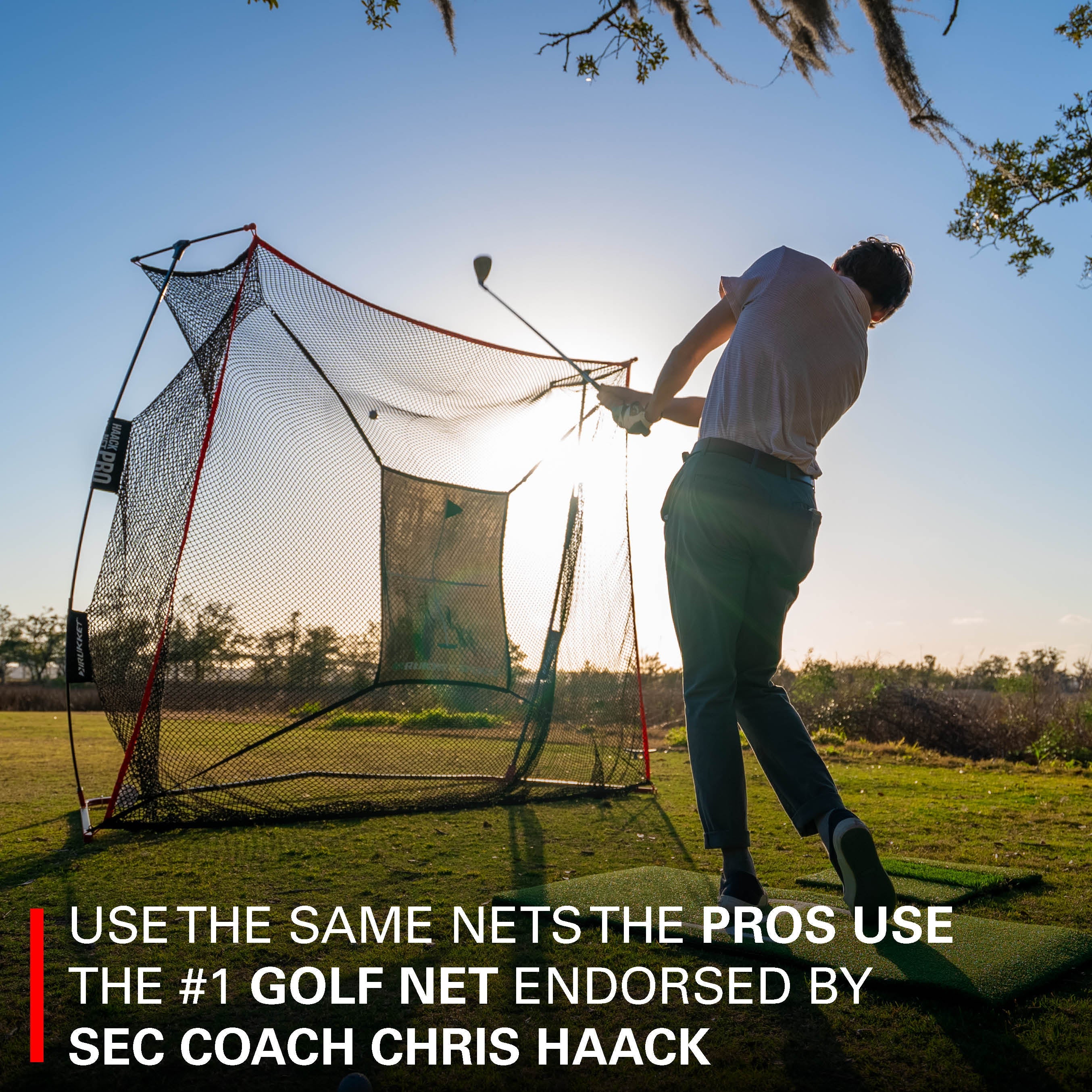 Haack Pro Golf Net w/ Tri-Turf Mat