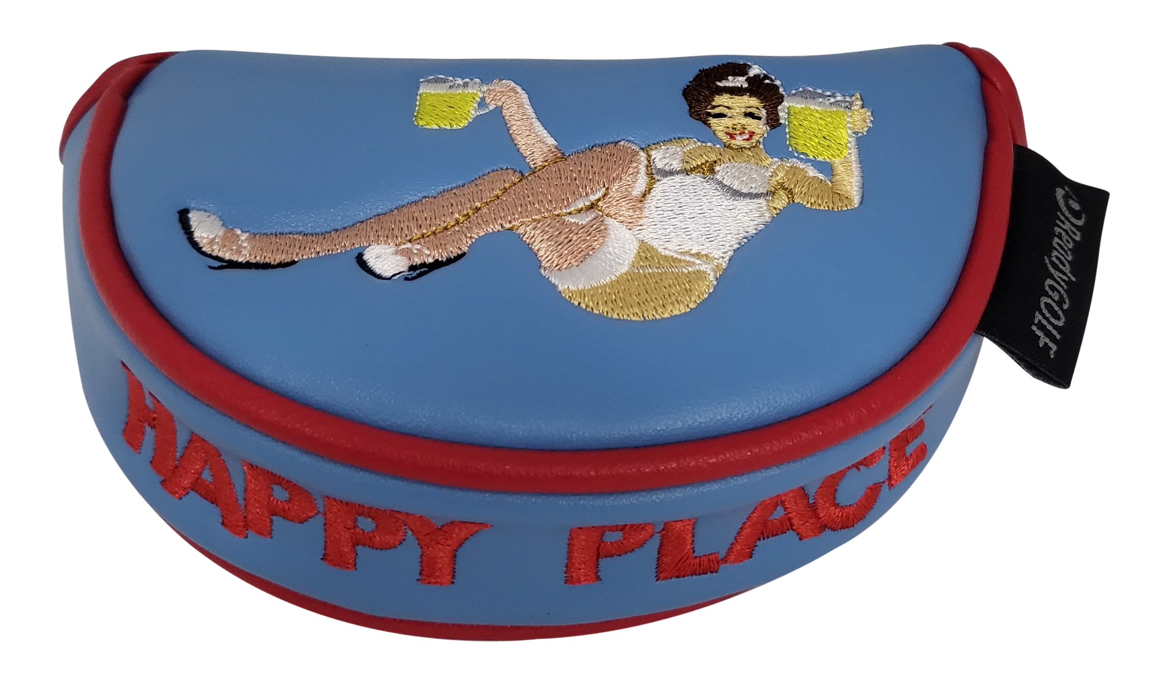 Happy Place Embroidered Putter Cover - Mid Mallet