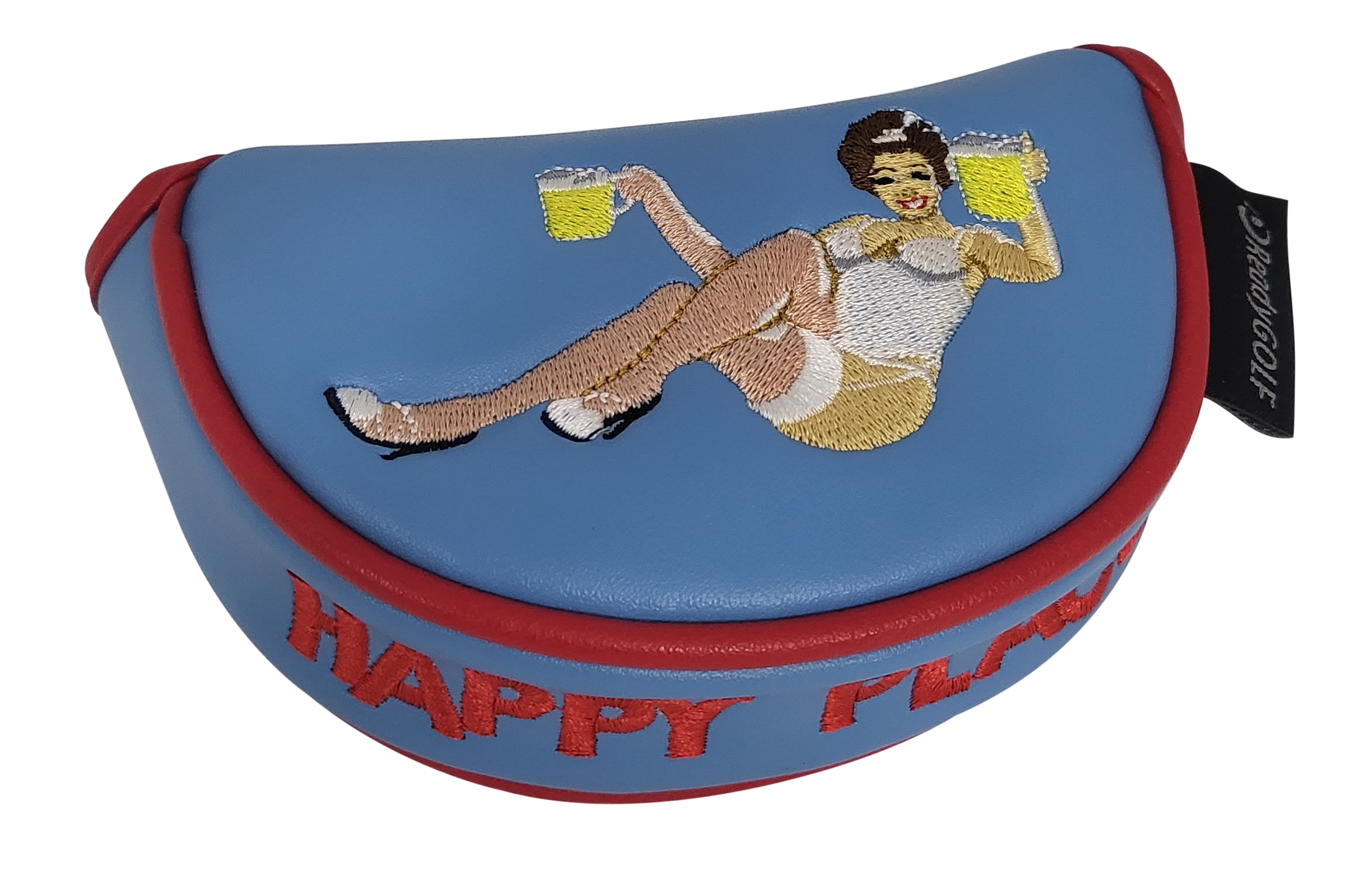 Happy Place Embroidered Putter Cover - Mid Mallet