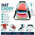 Emerald Green Hat Caddy Travel Case | Hard Shell Hat Carrier Holds Up to 8 Hats | Emerald Green Protective Hat Storage Case with Adjustable Shoulder Strap