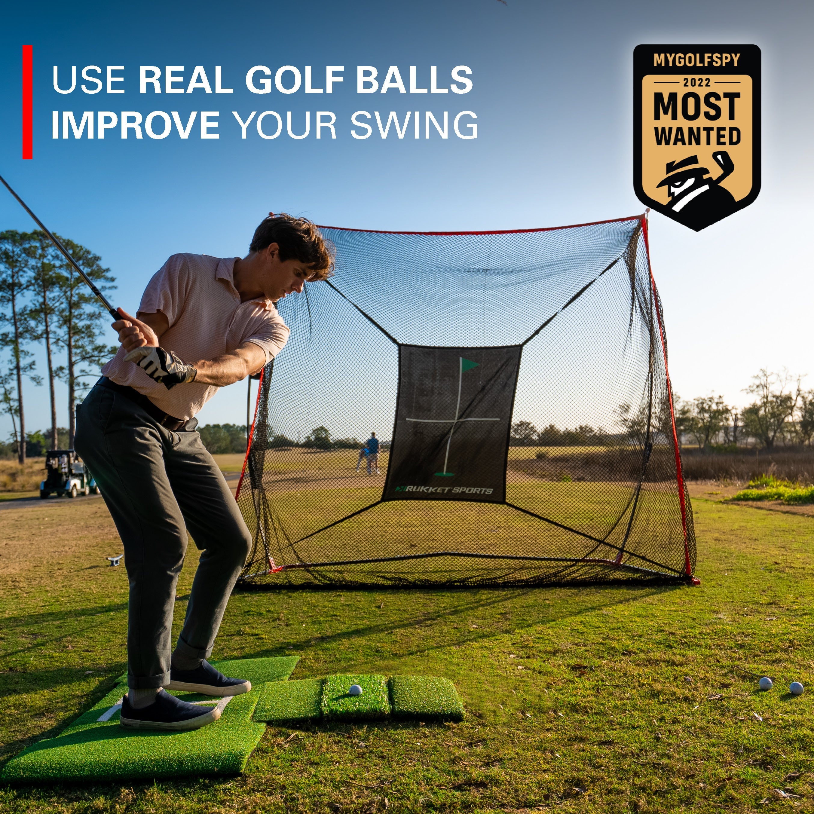 Haack Pro Golf Net w/ Tri-Turf Mat