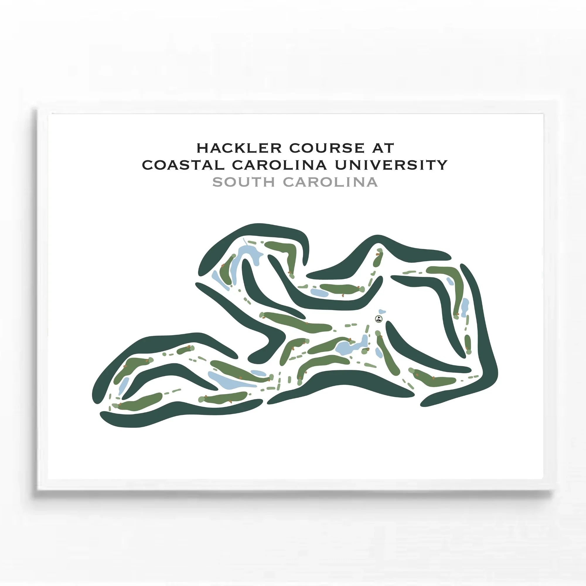 Hackler Course at Coastal Carolina University, South Carolina - Printed Golf Course