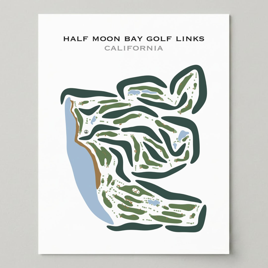 Half Moon Bay Golf Links, California - Printed Golf Courses