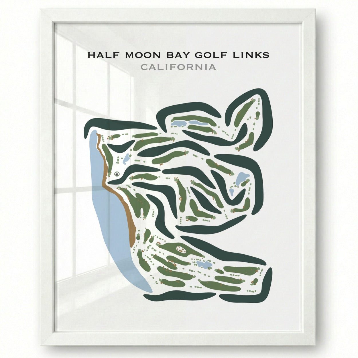 Half Moon Bay Golf Links, California - Printed Golf Courses