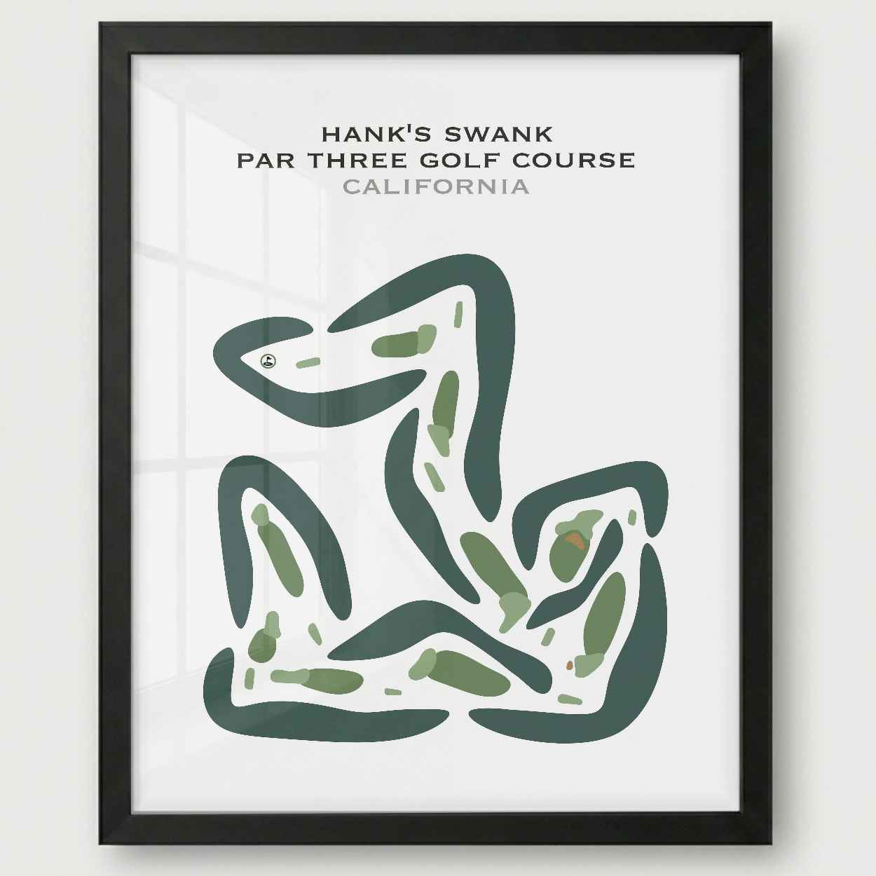 Hank's Swank Par Three Golf Course, California - Printed Golf Courses