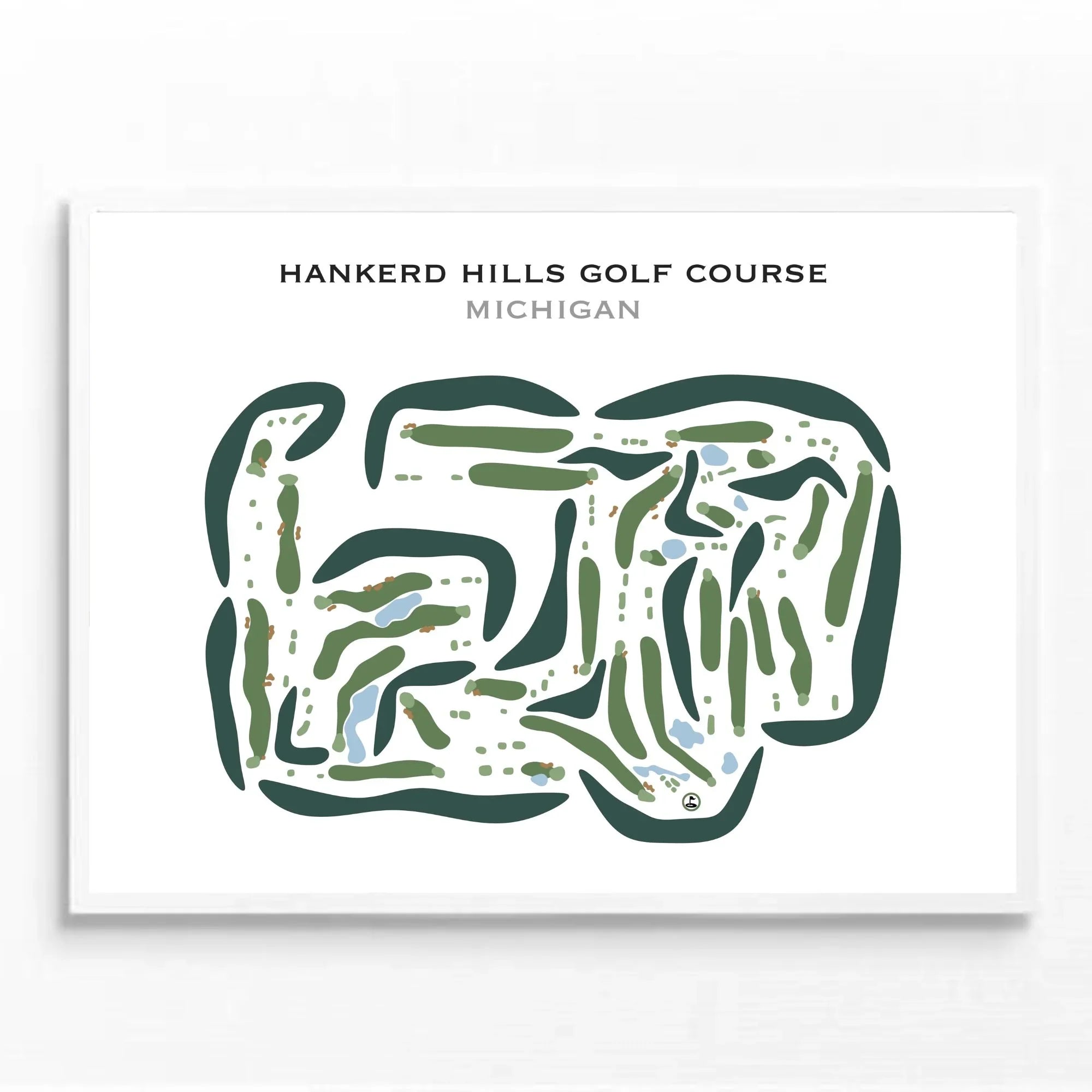 Hankerd Hills Golf Course, Michigan - Printed Golf Courses