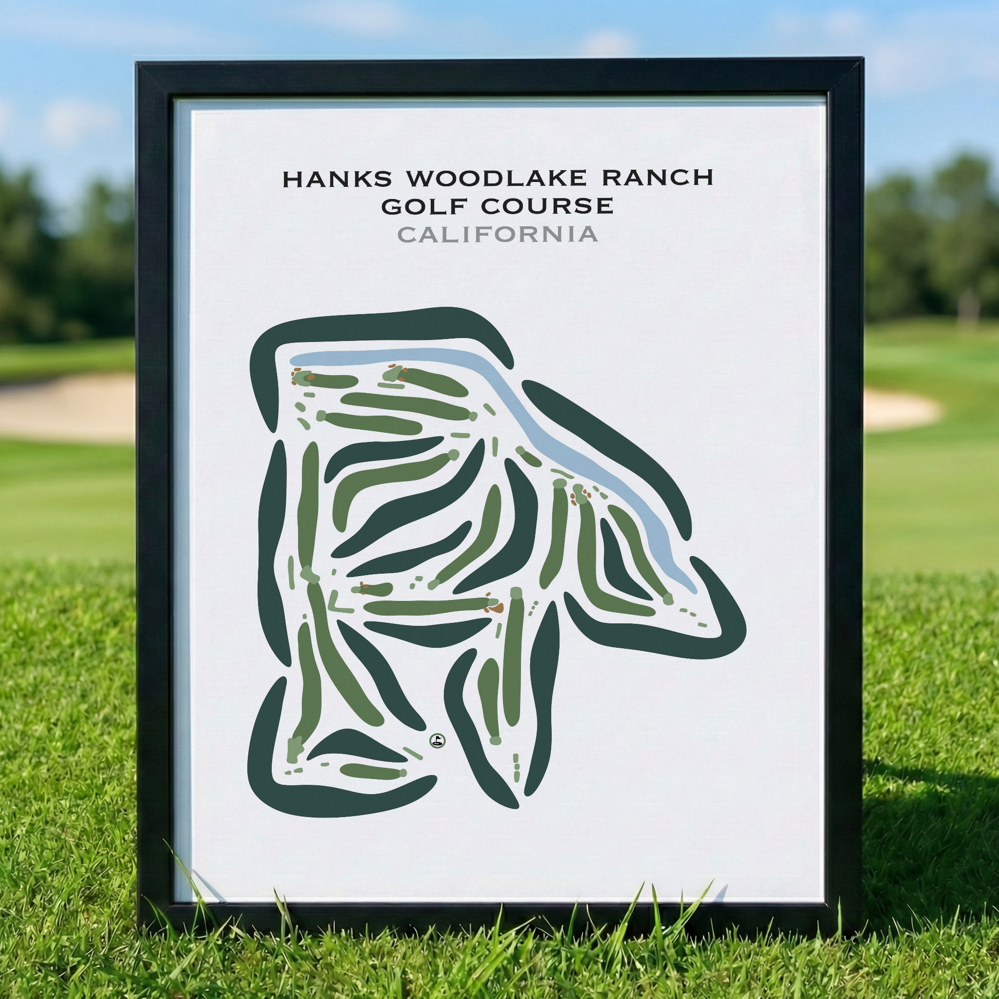 Hanks Woodlake Ranch Golf Course, California - Printed Golf Courses