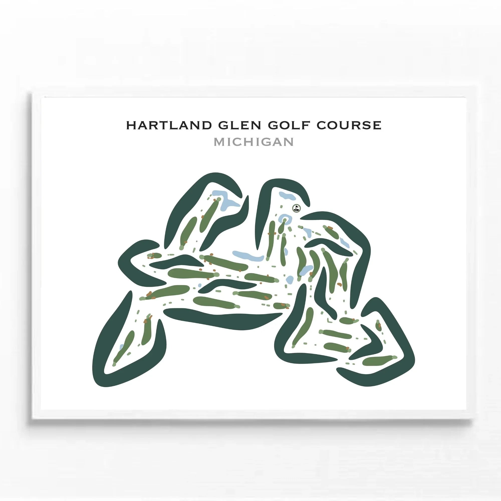 Hartland Glen Golf Course, Michigan - Printed Golf Courses