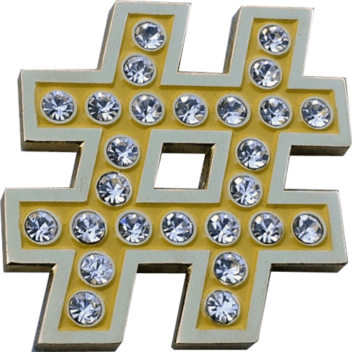 Hashtag Crystal Ball Marker & Hat Clip by ReadyGOLF