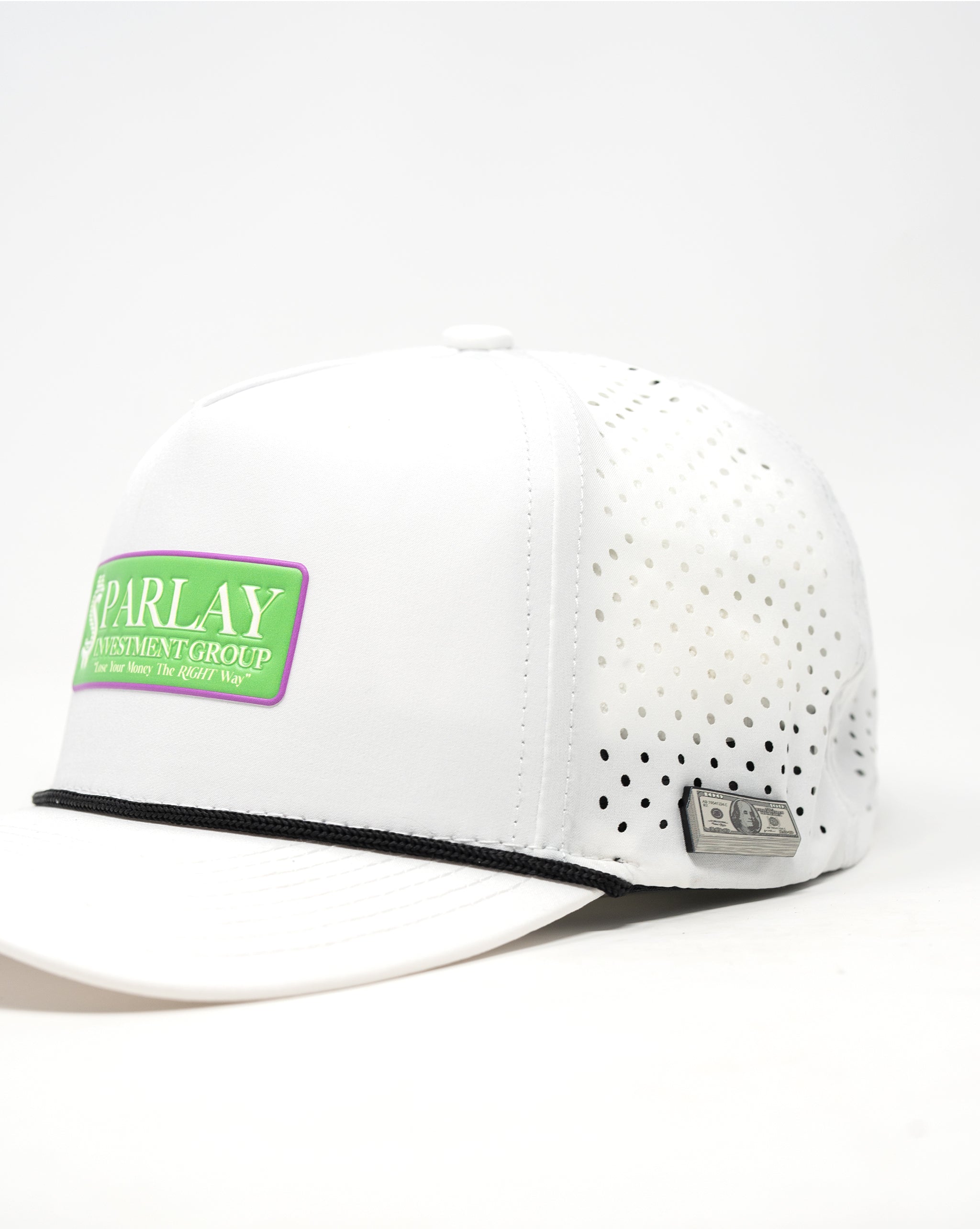 Perforated Rope Hat - Parlay Investment Group - White