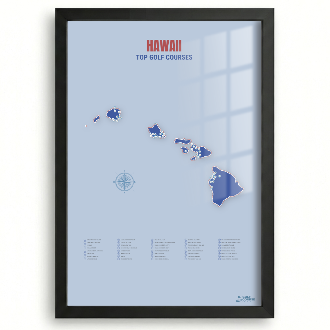 Map of Hawaii Golf Courses