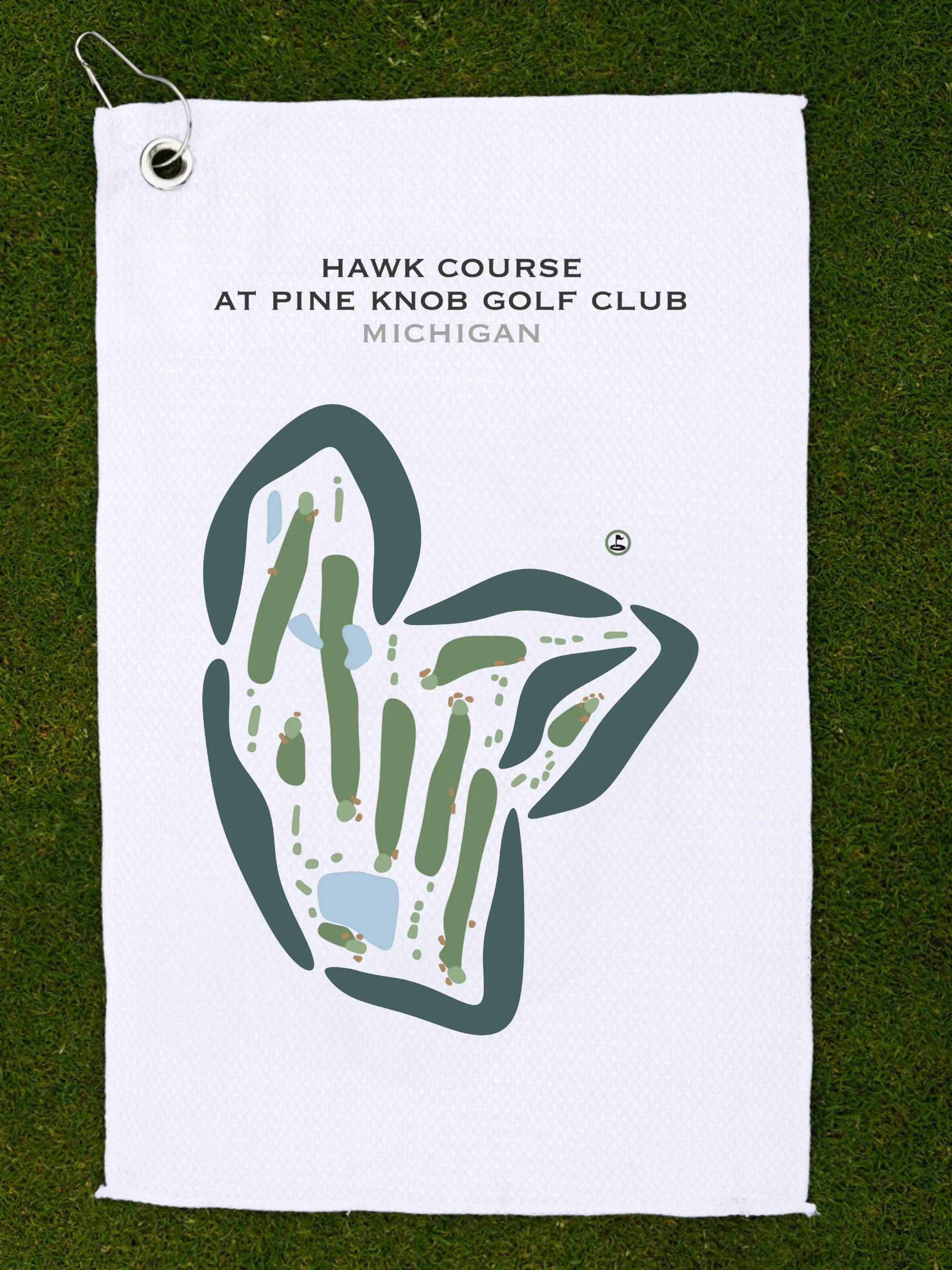 Hawk Course at Pine Knob Golf Club, Clarkston, Michigan - Printed Golf Courses