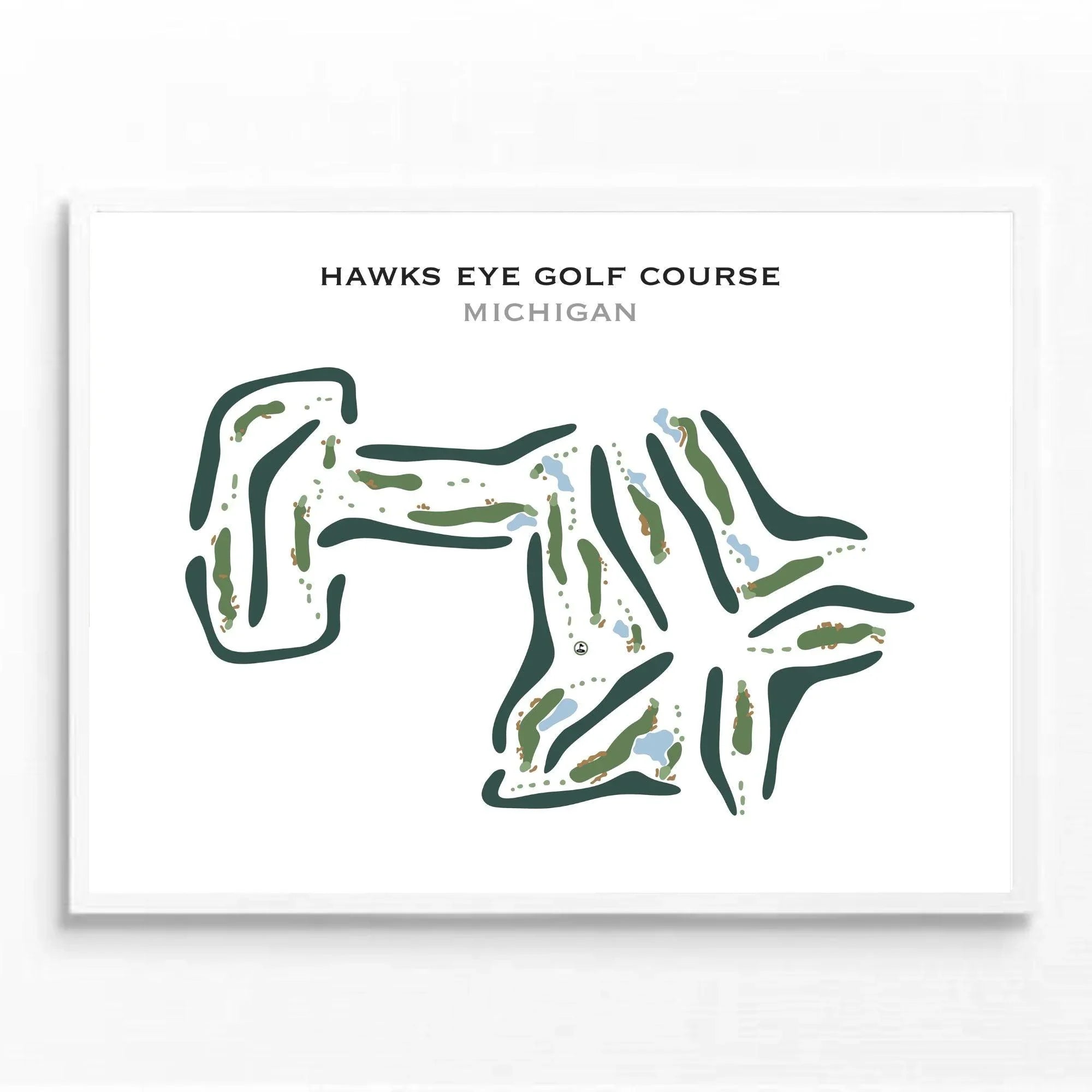 Hawk's Eye Golf Course, Michigan - Printed Golf Course