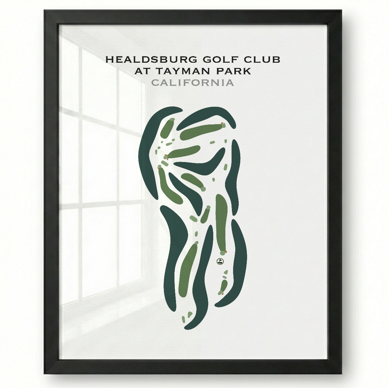 Healdsburg Golf Club at Tayman Park, California - Printed Golf Courses