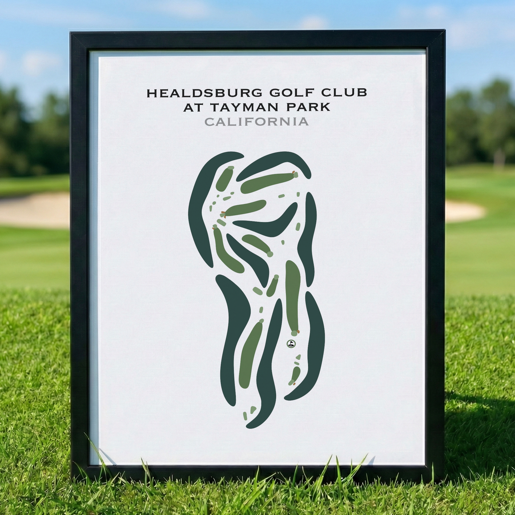 Healdsburg Golf Club at Tayman Park, California - Printed Golf Courses