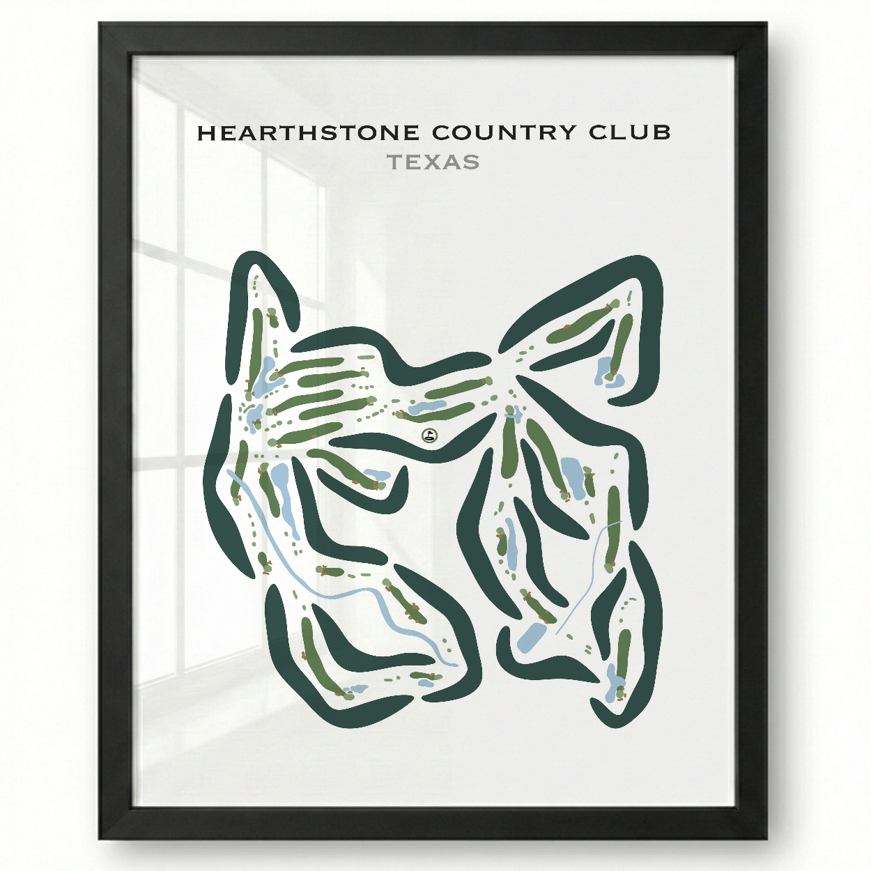 Hearthstone Country Club, Texas - Printed Golf Course