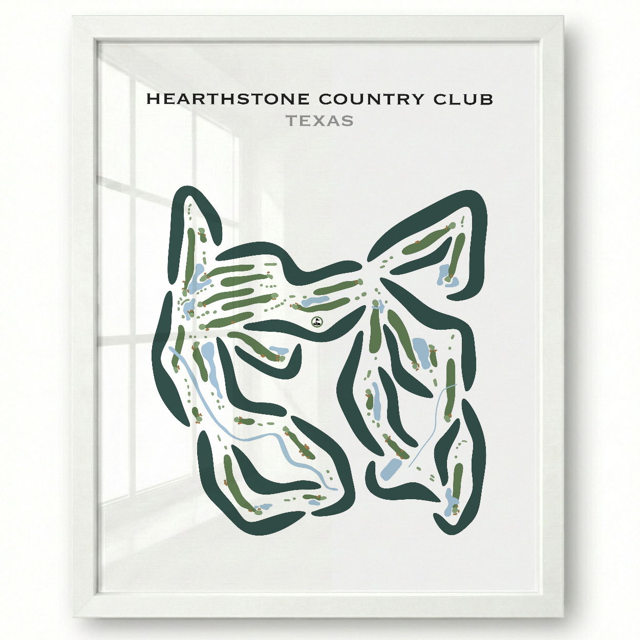 Hearthstone Country Club, Texas - Printed Golf Course