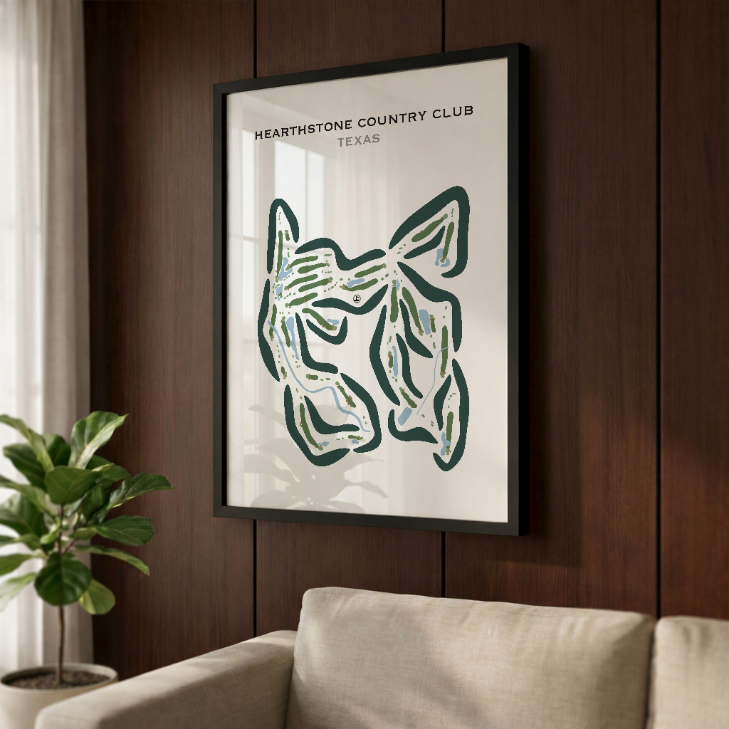 Hearthstone Country Club, Texas - Printed Golf Course
