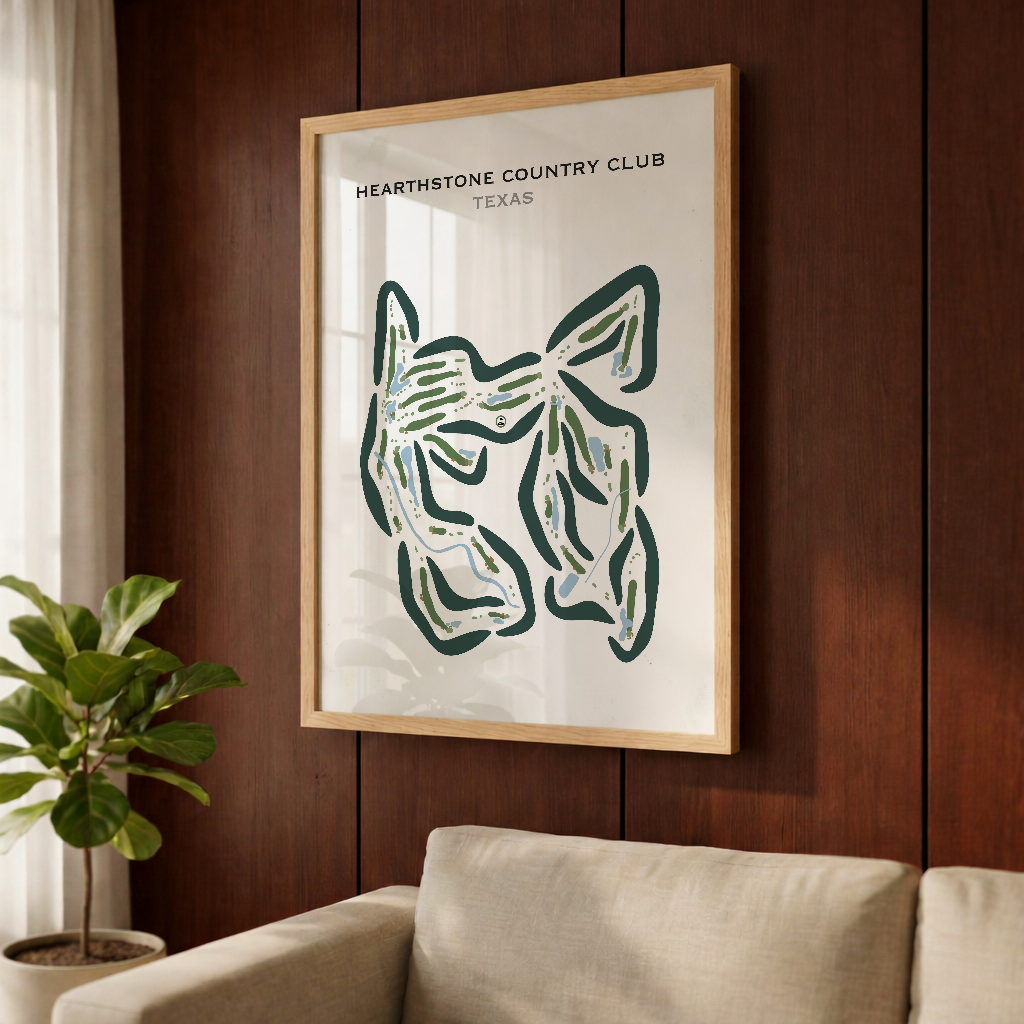 Hearthstone Country Club, Texas - Printed Golf Course