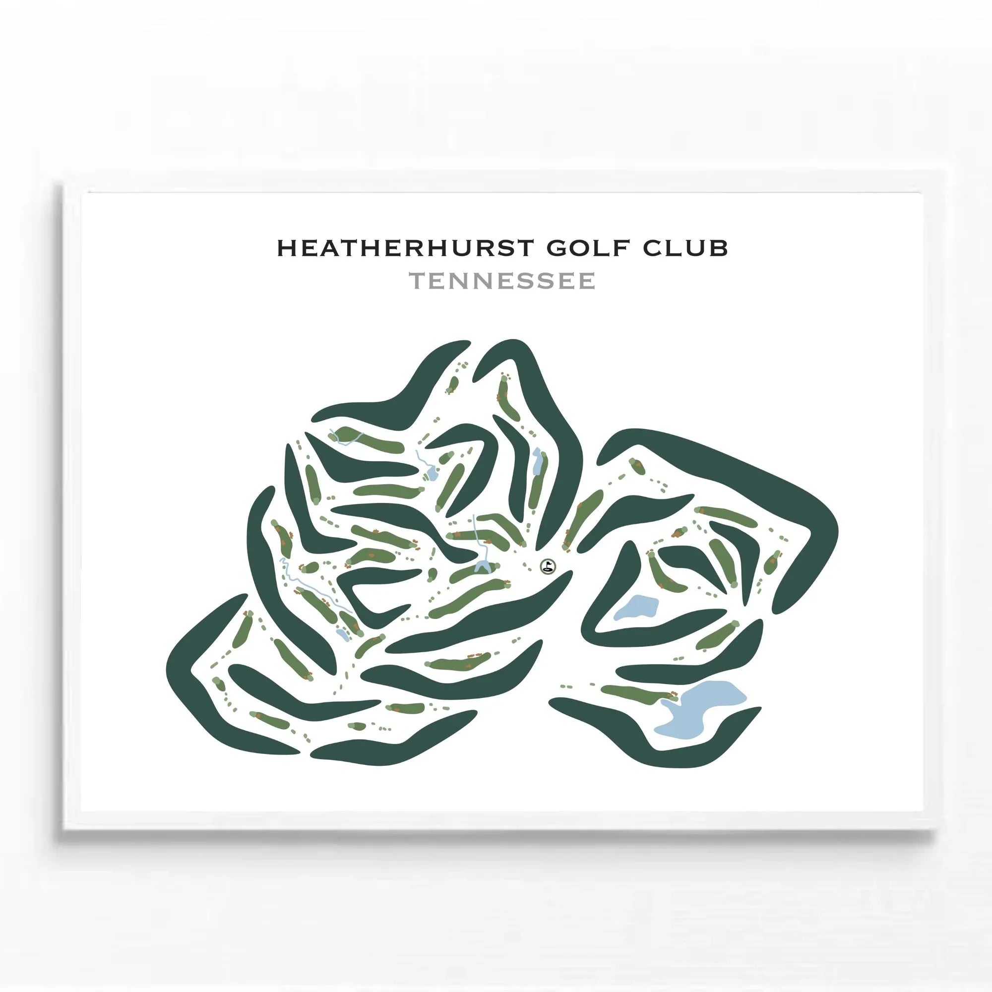 Heatherhurst Golf Club - Fairfield Glade, Tennessee - Printed Golf Courses