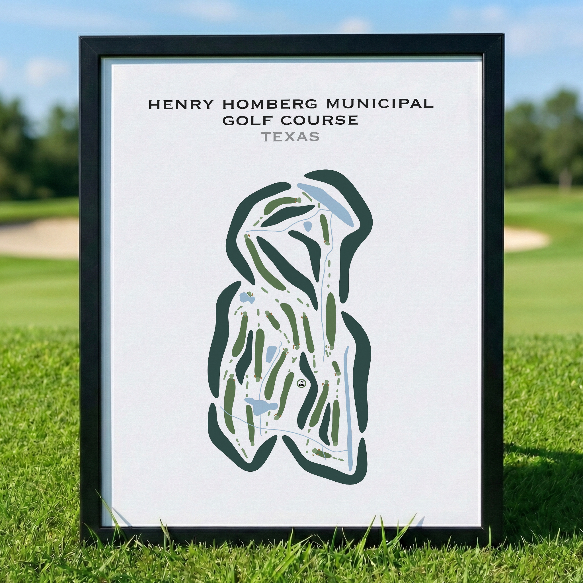 Henry Homberg Municipal Golf Course, Texas - Printed Golf Courses